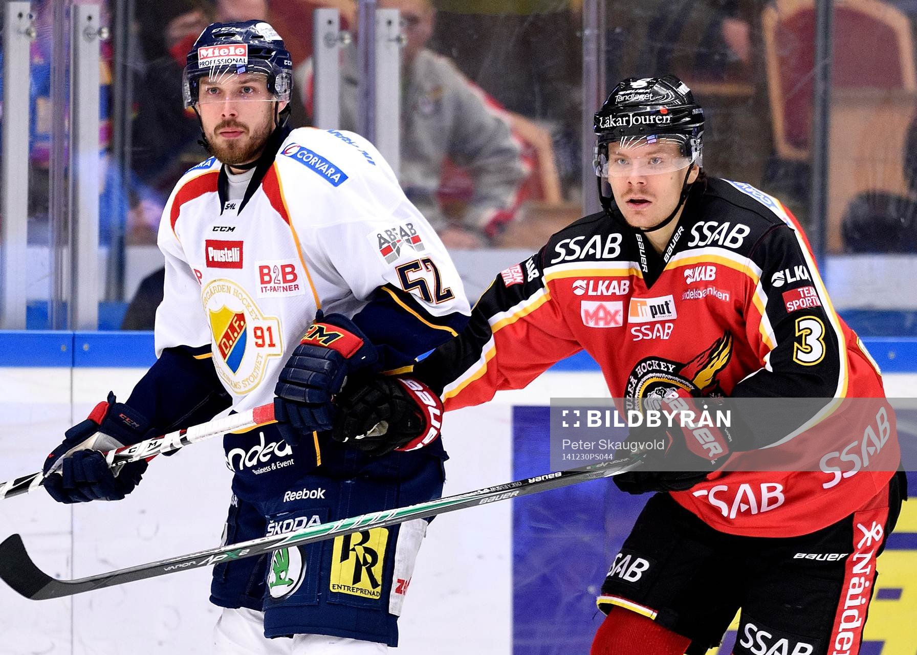 Djurgårdens Mikael Ahlén och Luleås Markus Oscarsson