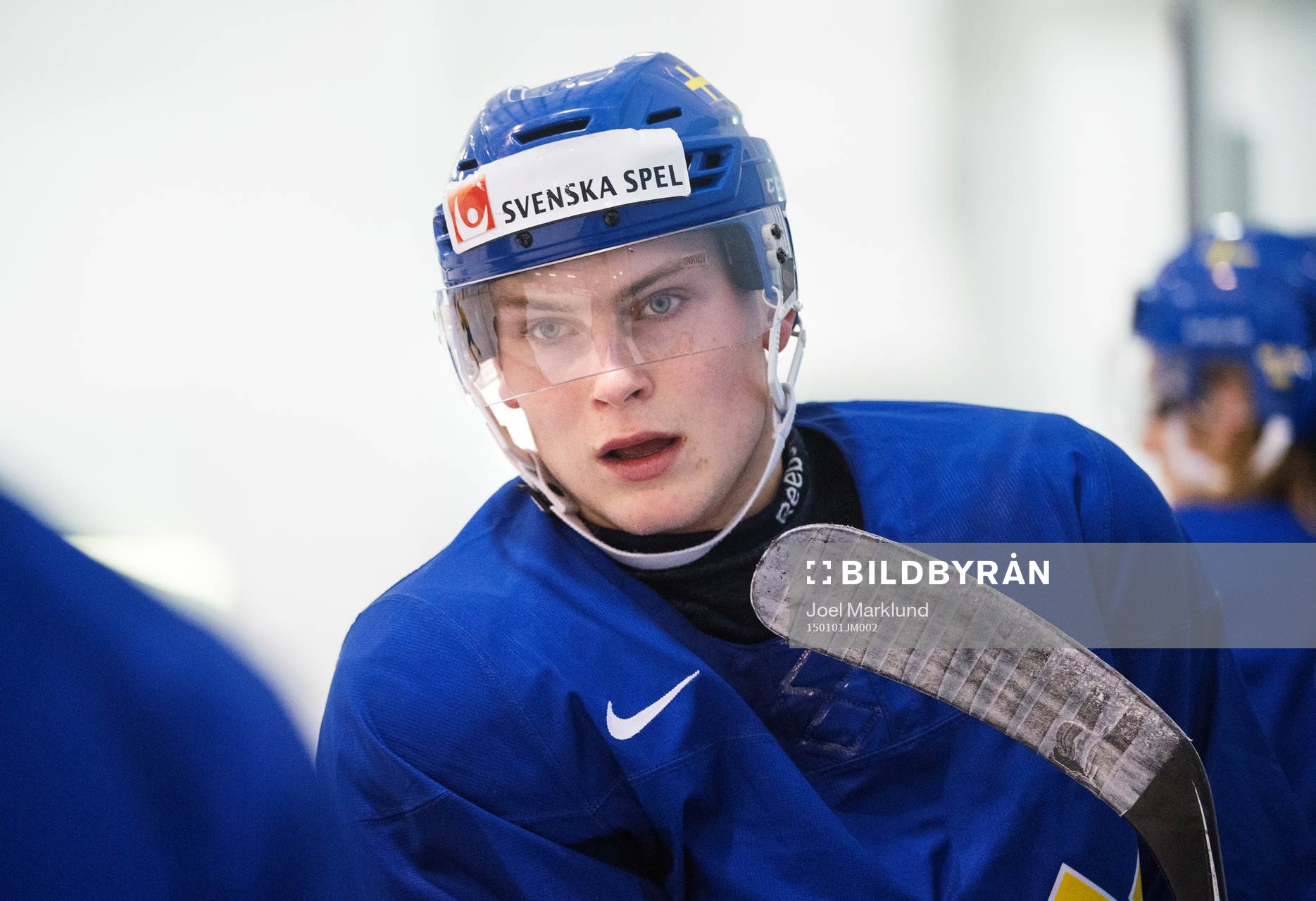Anton Blidh på Sveriges träning