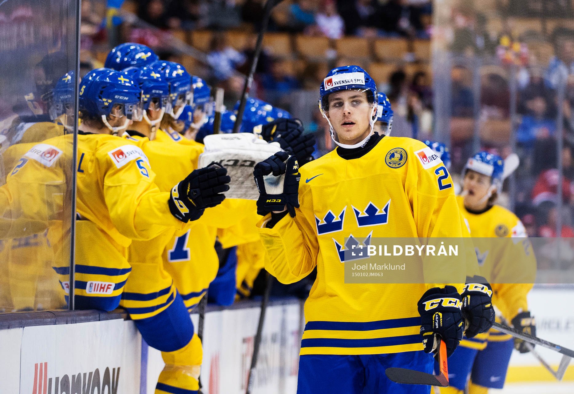 Sveriges Adrian Kempe jublar
