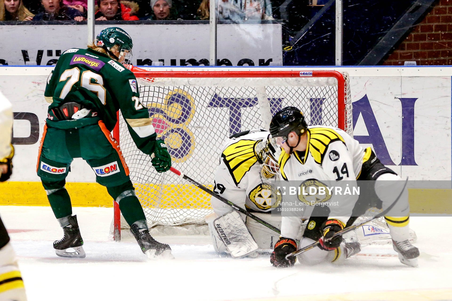 Färjestads Rasmus Asplund och Brynäs David Westlund och