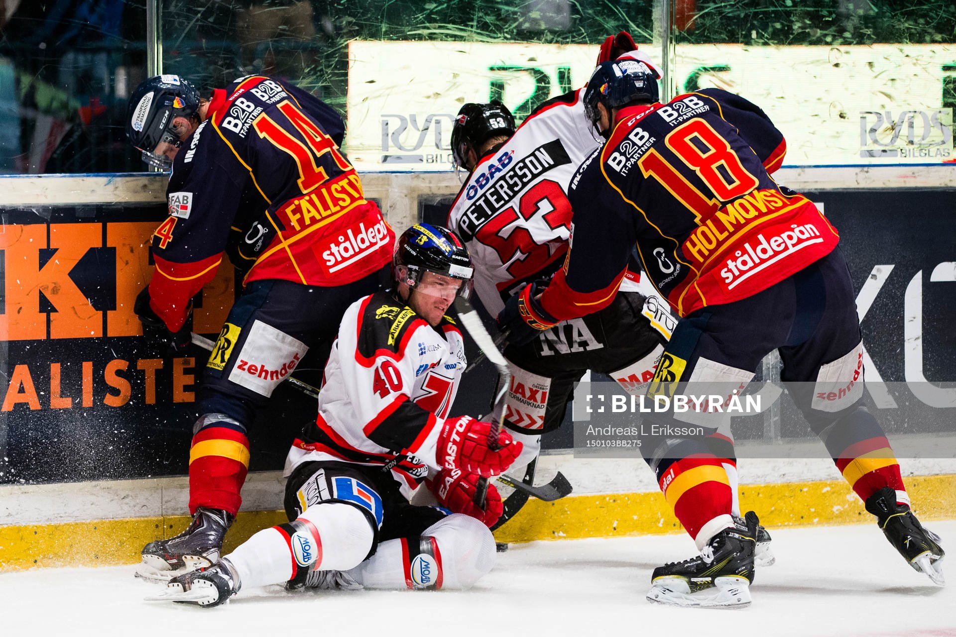 Djurgårdens Alexander Fällström (v) och Michael