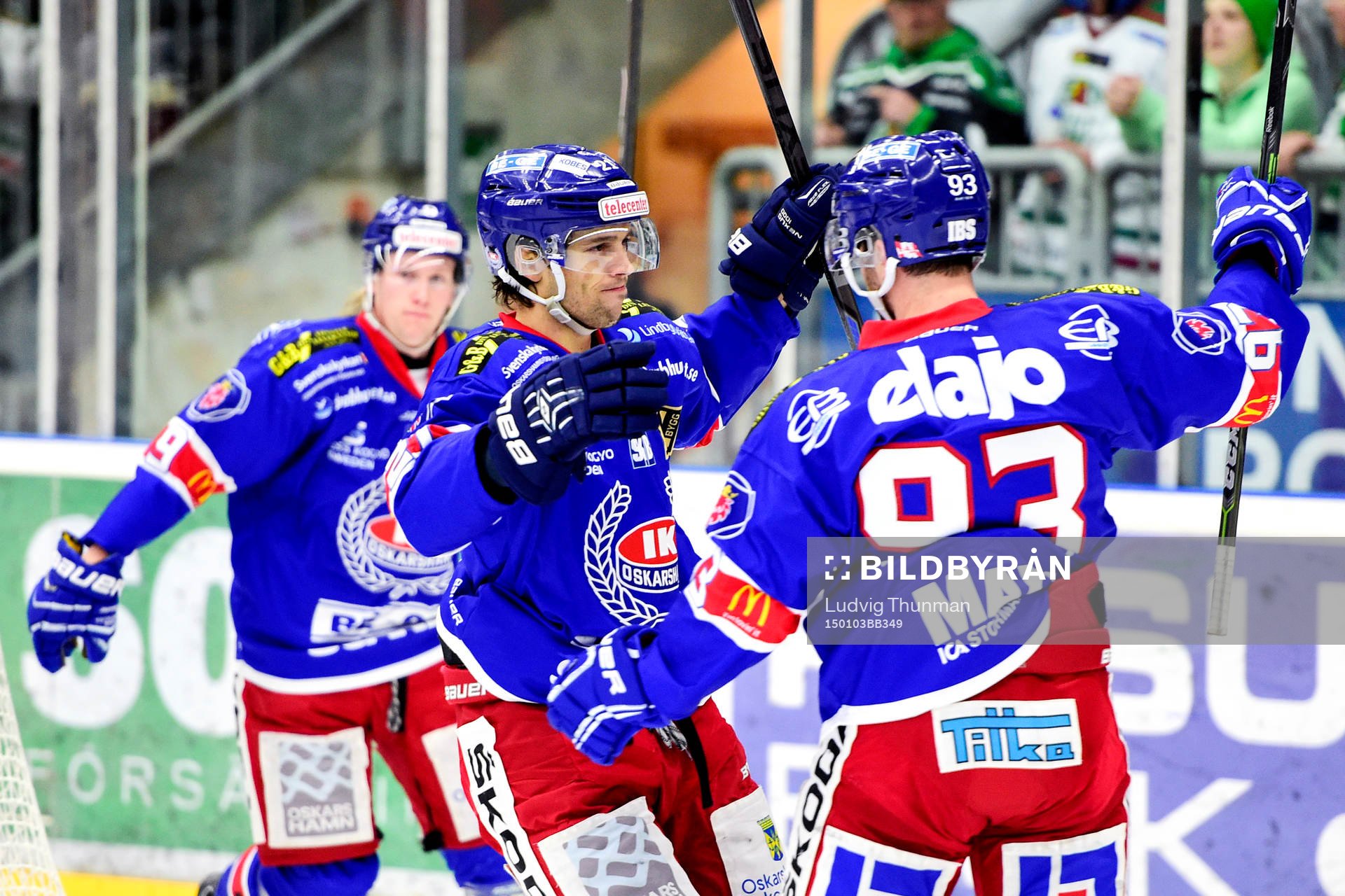 Oskarshamns David Rodman och Evan McGrath jublar