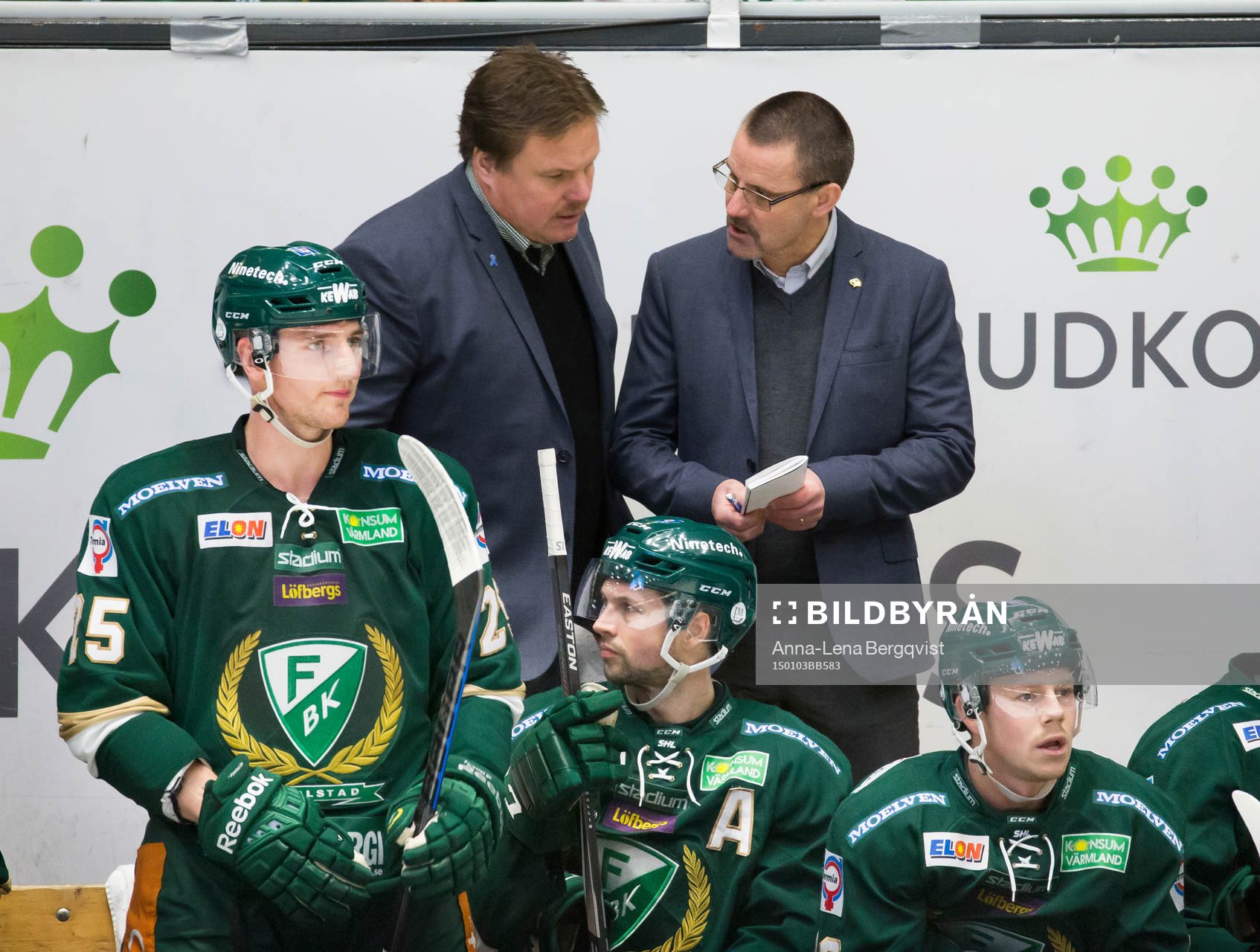 Färjestads assisterande tränare Leif Carlsson och
