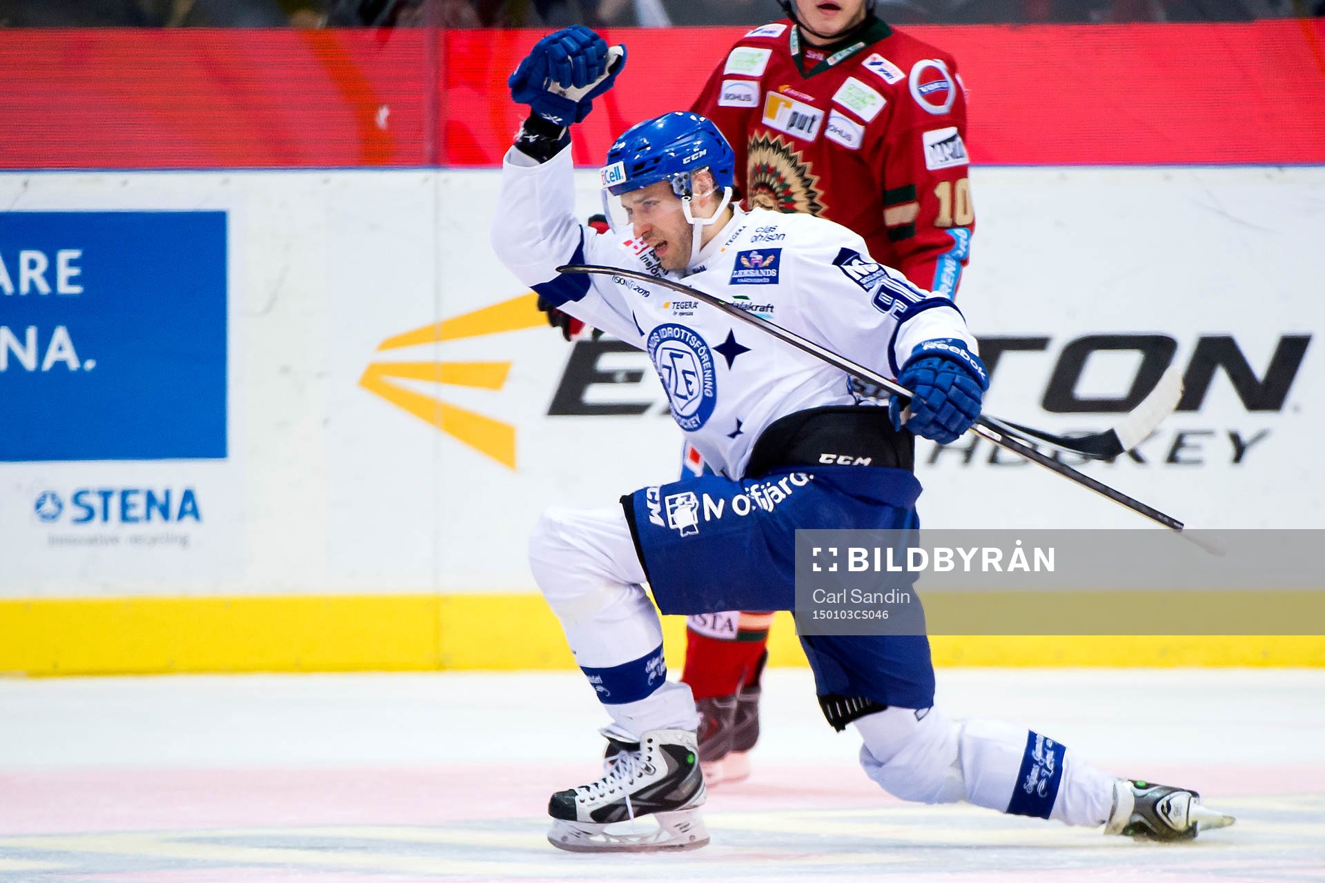Leksands Fabian Brunnström jublar