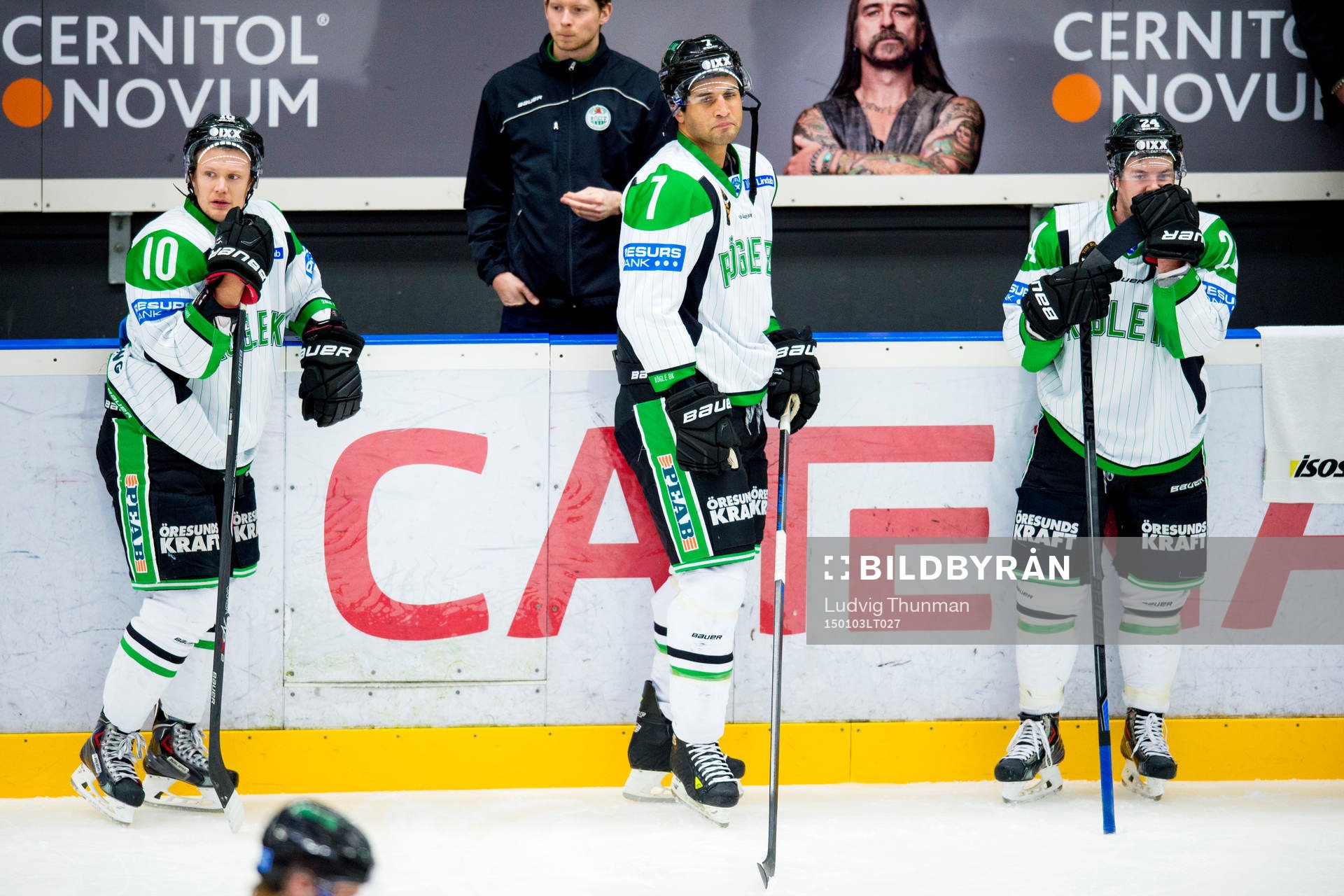 Rögles Viktor Lindgren, Andre Deveaux  och Peter LeBlanc