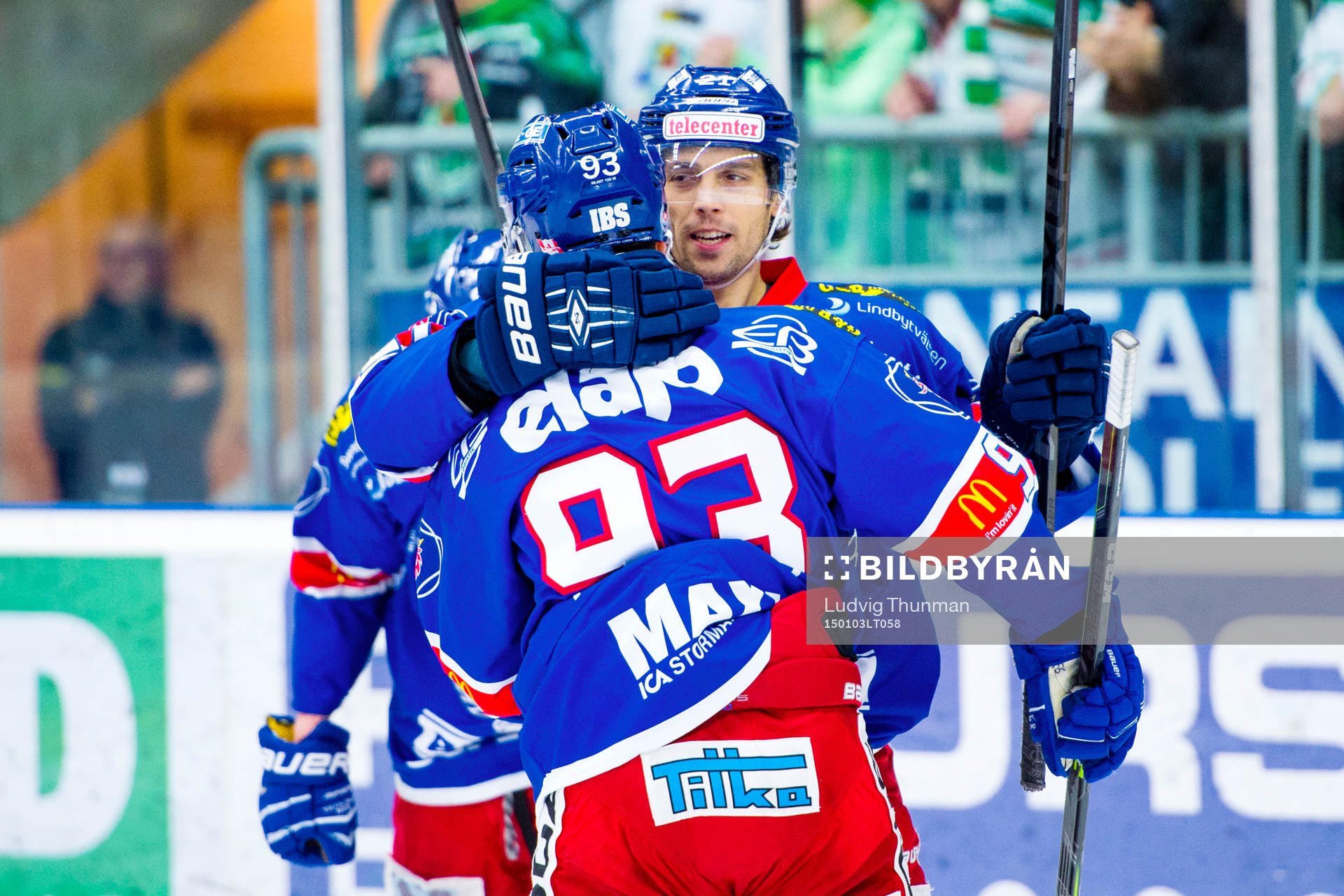 Oskarshamns David Rodman och Evan McGrath jublar
