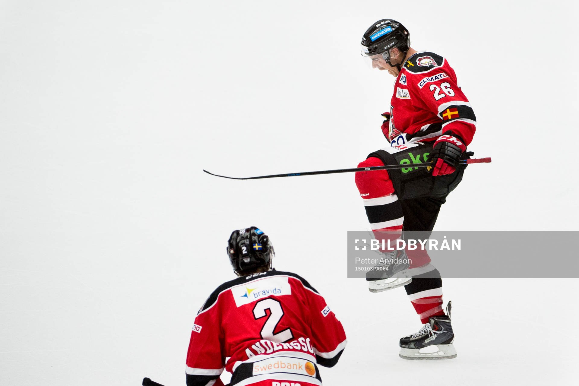 Malmö Redhawks Yanick Lehouk jublar