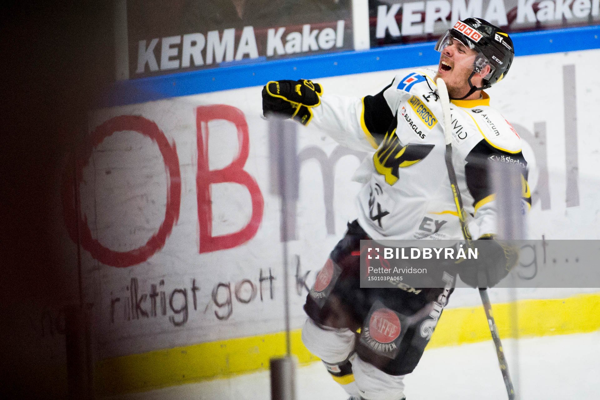 Västerås Eddie Davidsson jublar