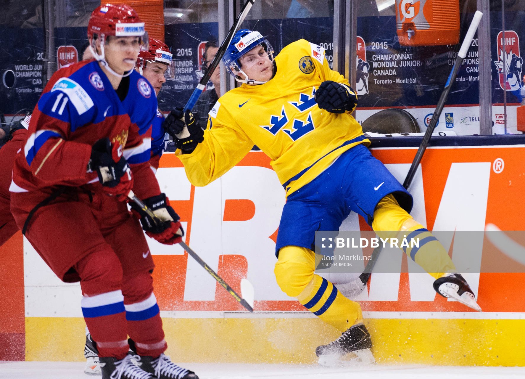 Sveriges Anton Blidh i semifinalen mellan Sverige och