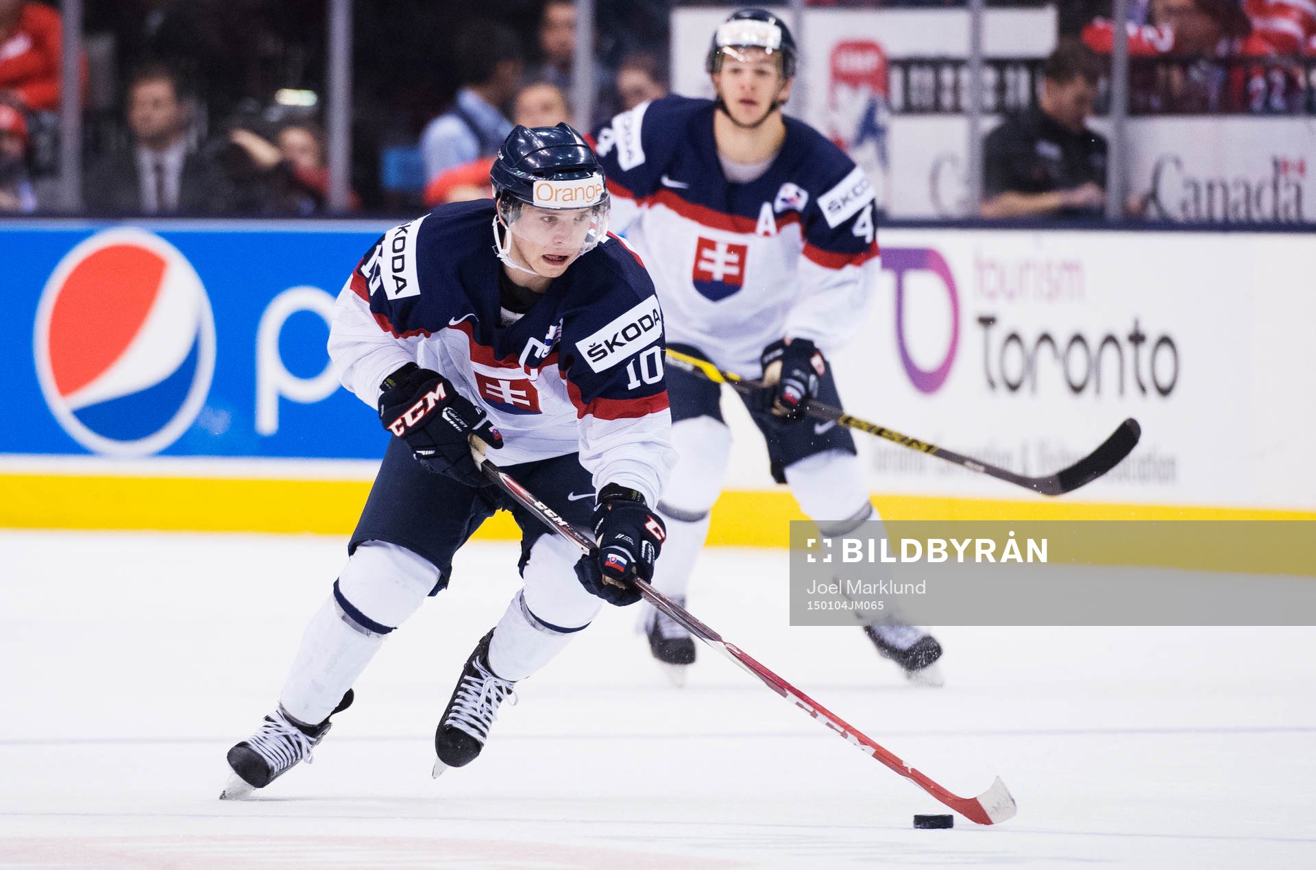 Slovakiens Martin Reway i semifinalen mellan Kanada och
