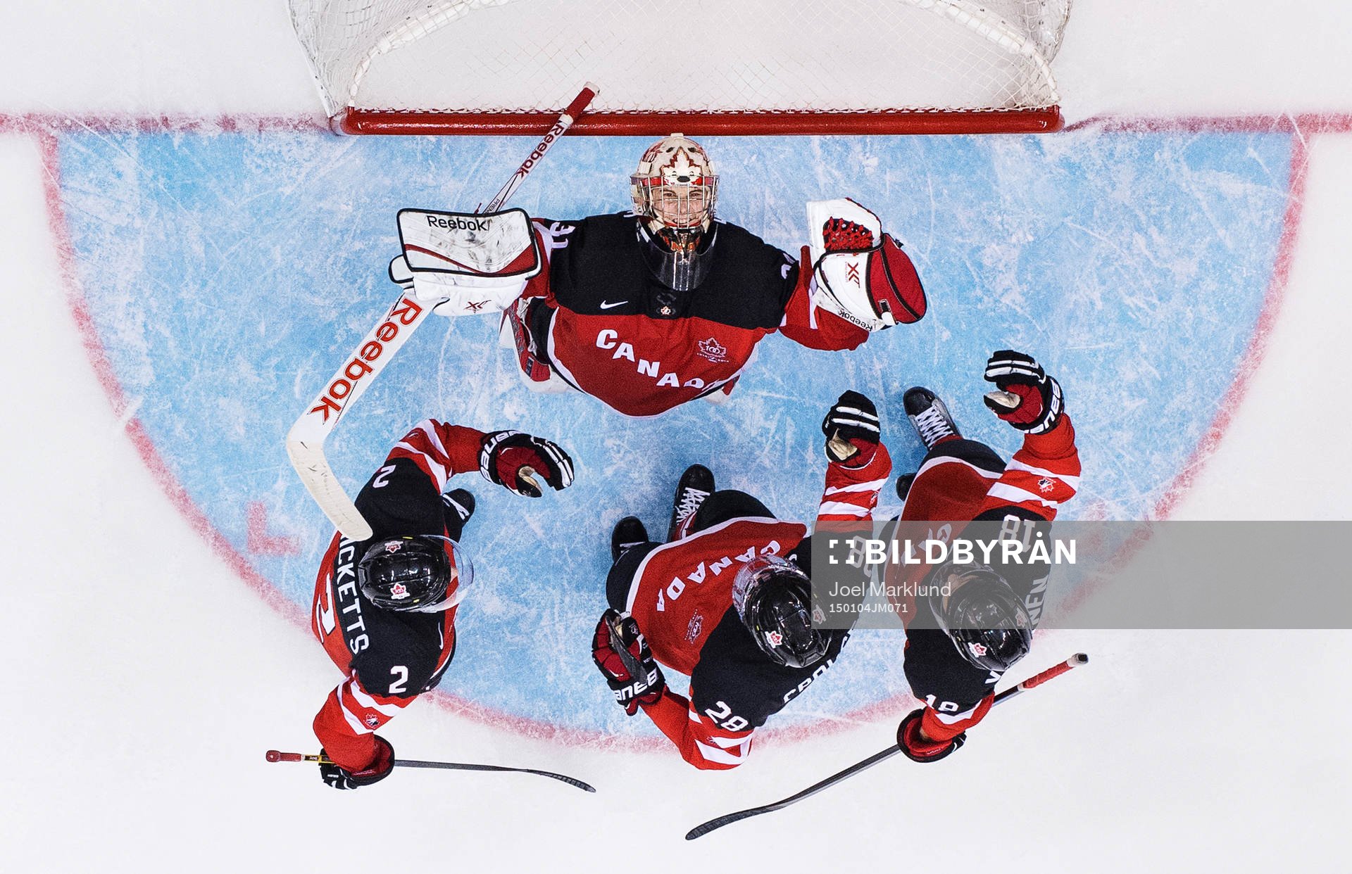 Kanadas Joe Hicketts, målvakt Zachary Fucale, Lawson