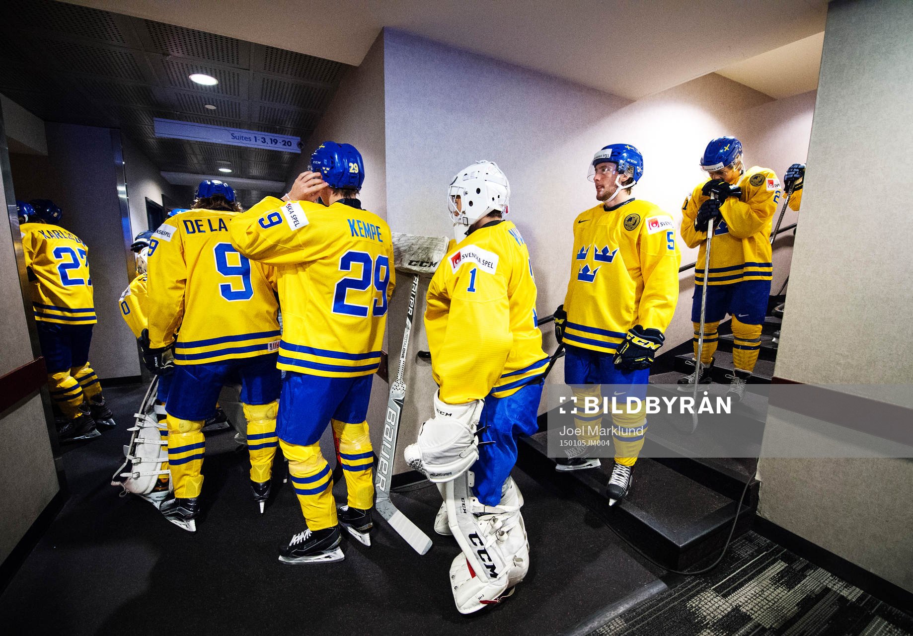 Sveriges Jacob de la Rose, Adrian Kempe, målvakt Samuel