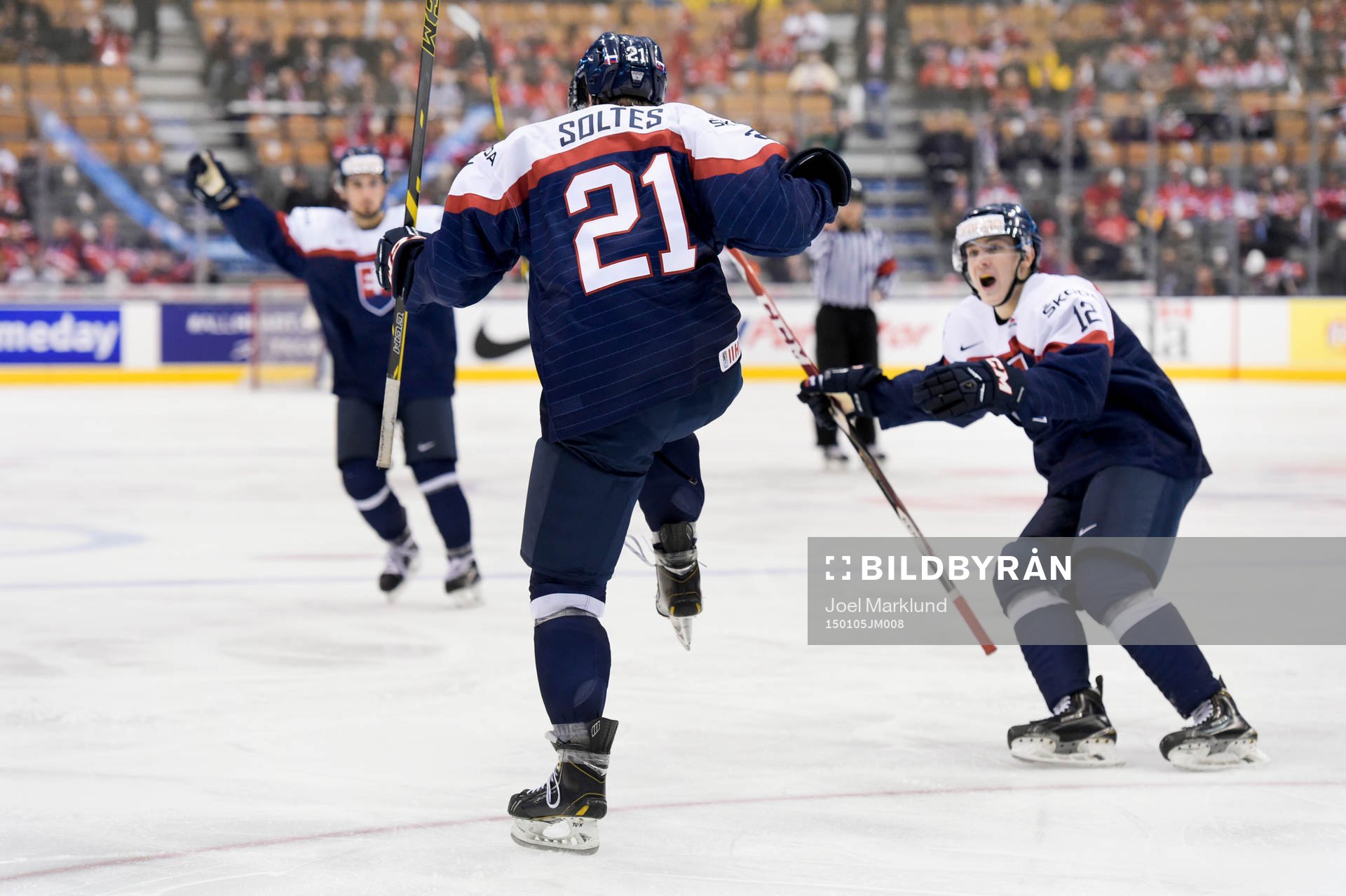 Slovakiens David Soltes jublar