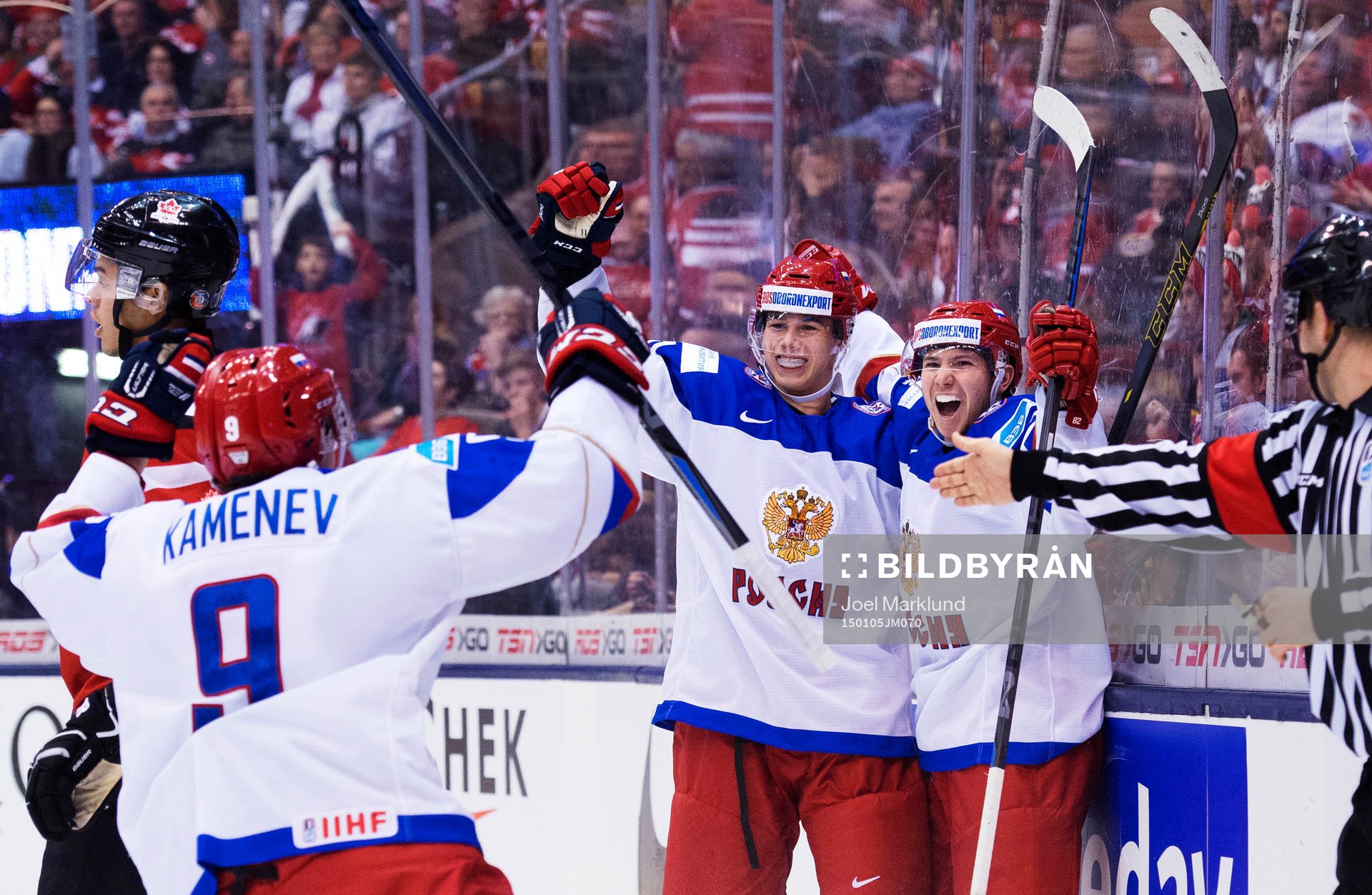 Rysslands Vladislav Kamenev, Nikolai Goldobin och Sergei