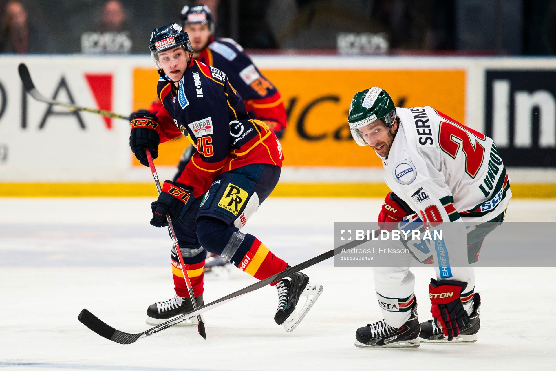 Djurgårdens David Rundqvist och Frölundas Joel Lundqvist