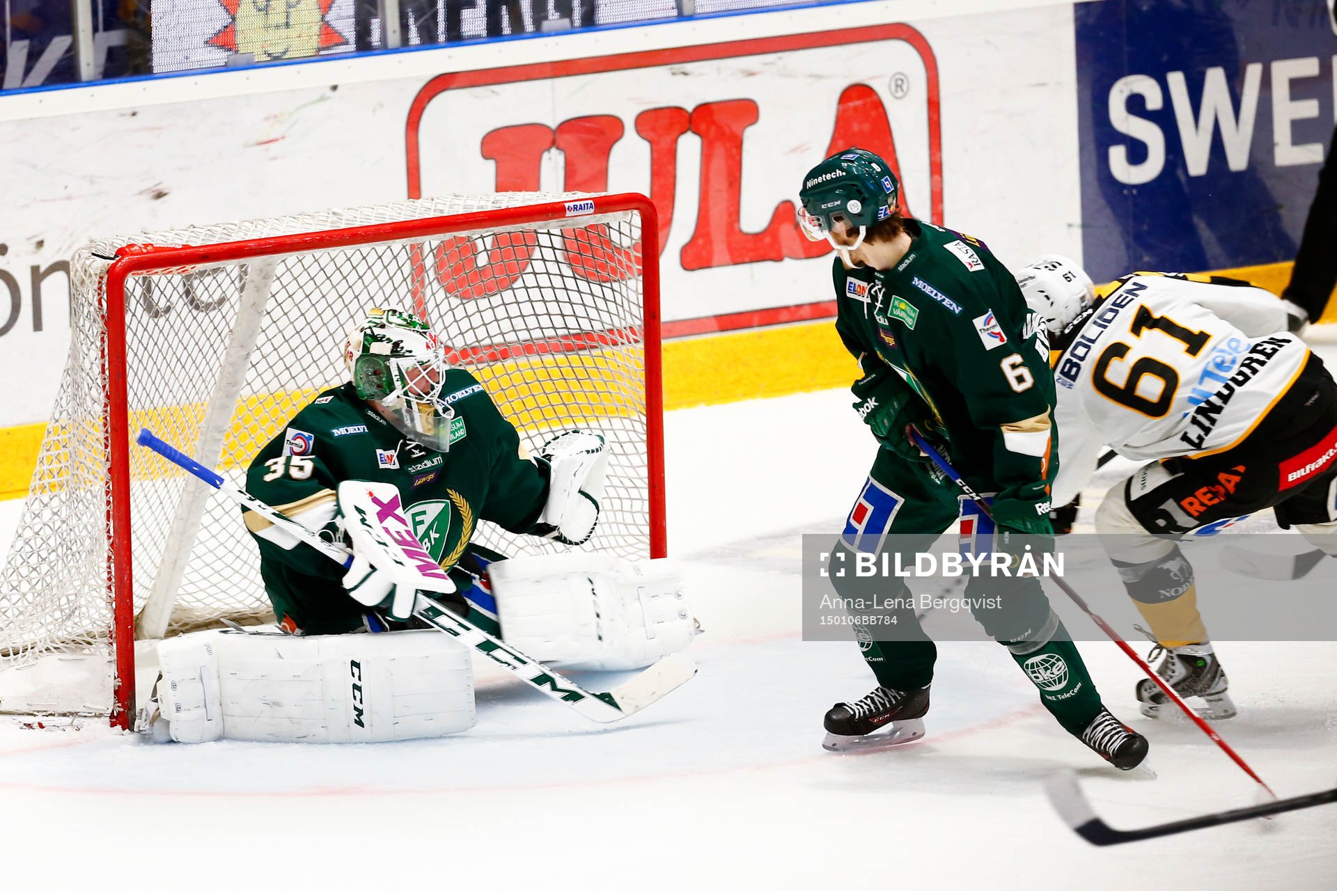 Skellefteås Fredrik Lindgren gör 2-2 bakom Färjestads
