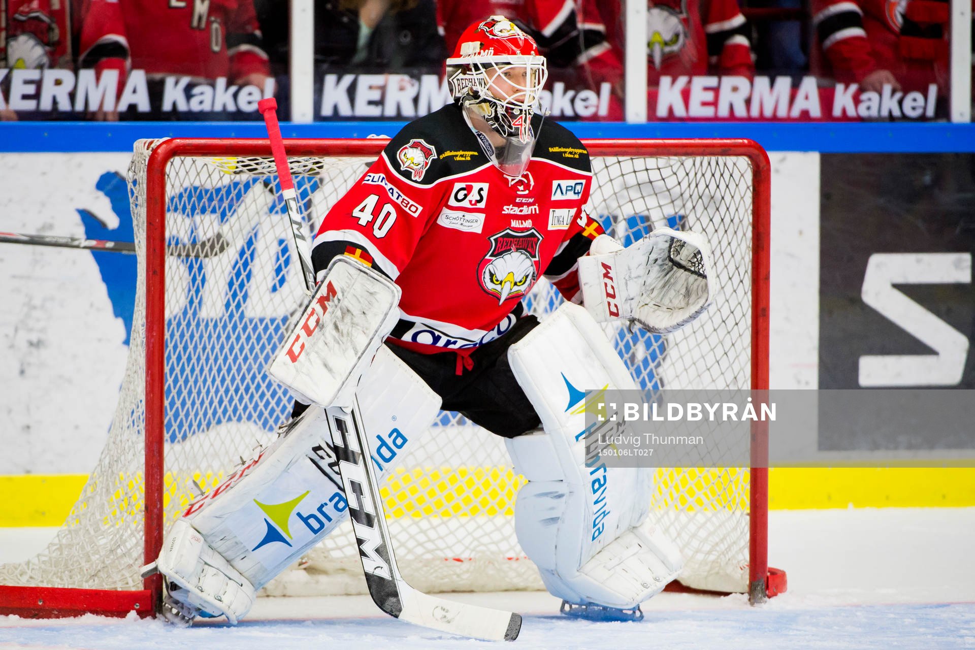 Malmö Redhawks målvakt Pontus Sjögren