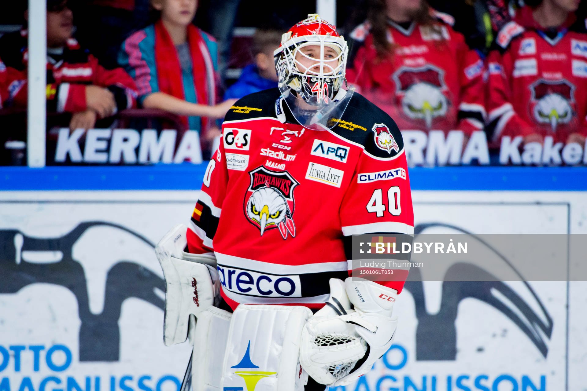 Malmö Redhawks målvakt Pontus Sjögren