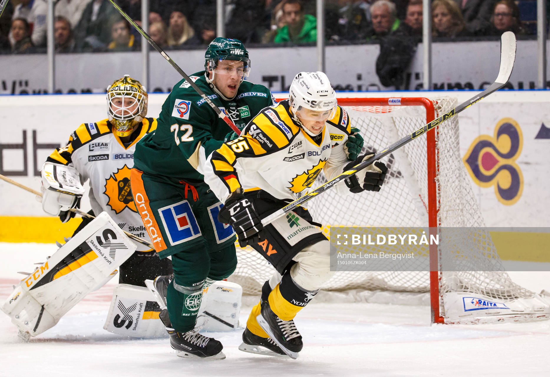 Färjestads Per Åslund och Skellefteås Martin Sevc