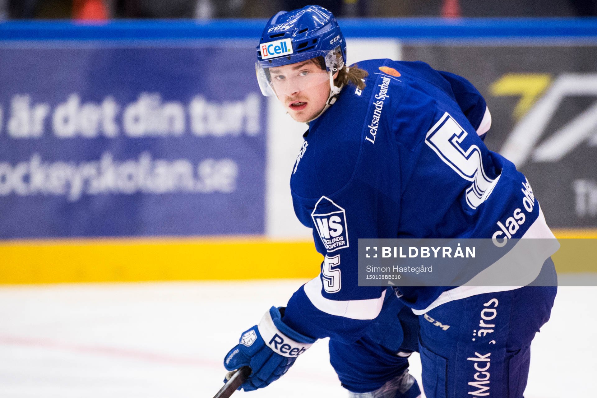 Leksands Tom Mäkitalo före ishockeymatchen i SHL mellan
