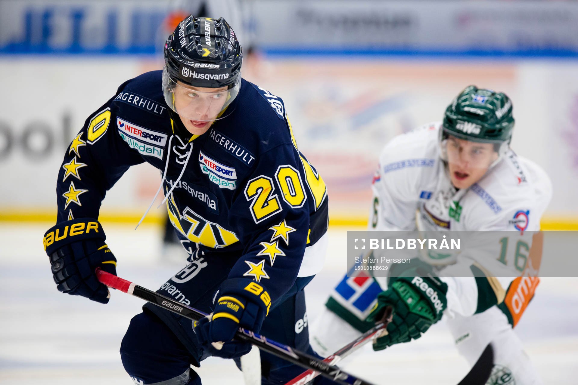s Lawrence Pilut mot Färjestads Joakim Nygård