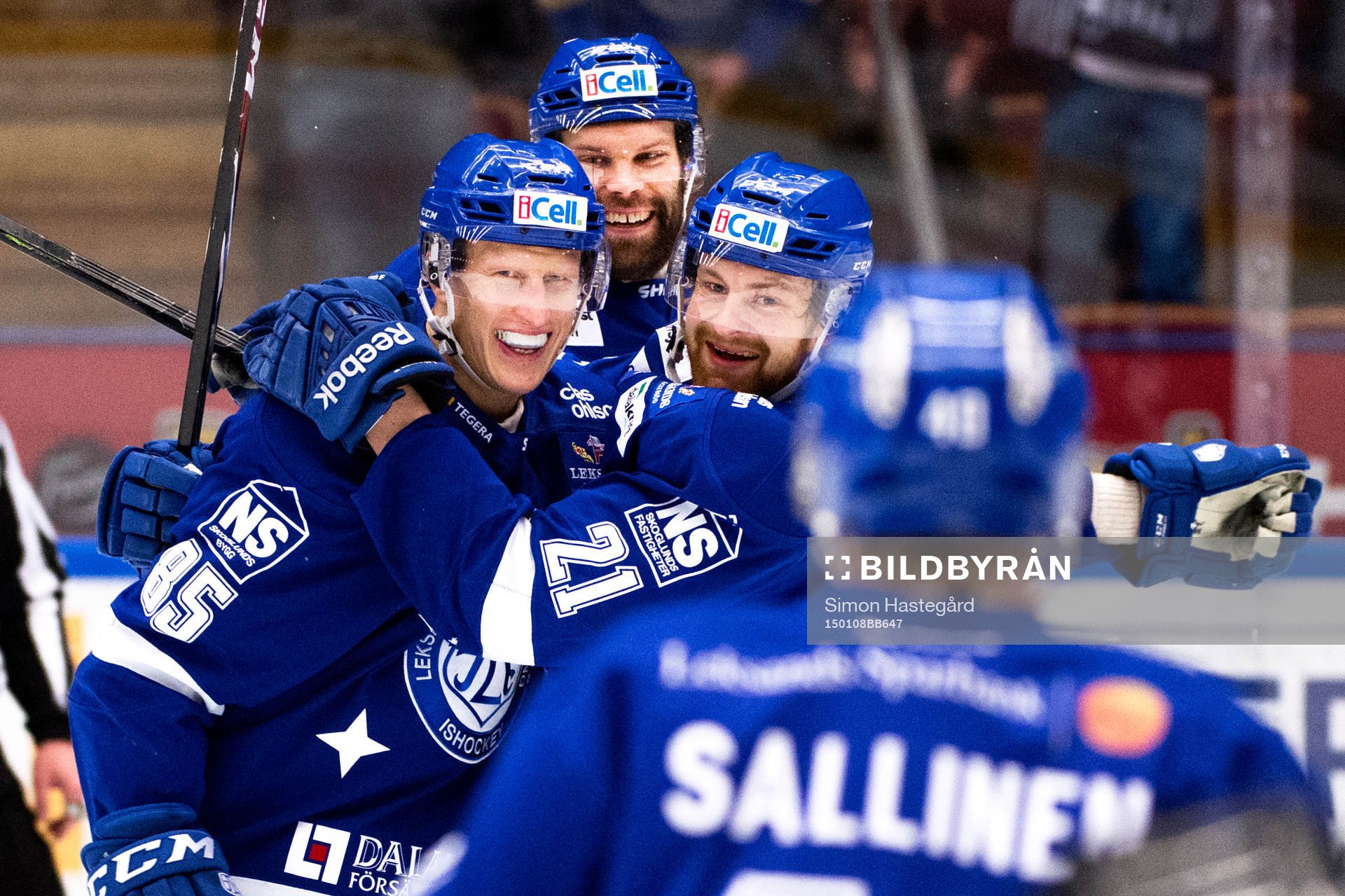 Leksands Toni Kähkönen , Joonas Rönnberg  och Mattias