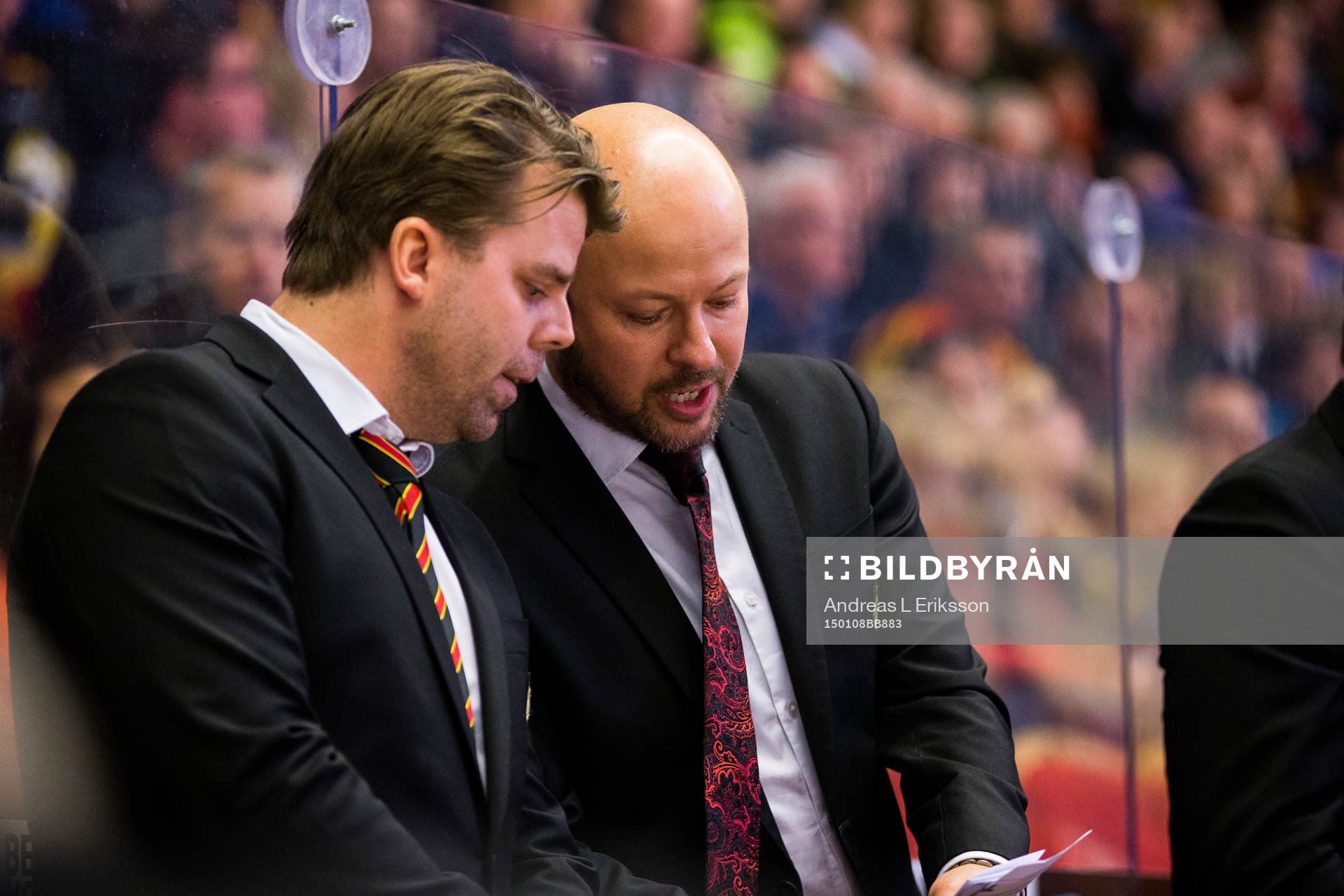 Brynäs assisterande tränare Ove Molin och tränare Tommy