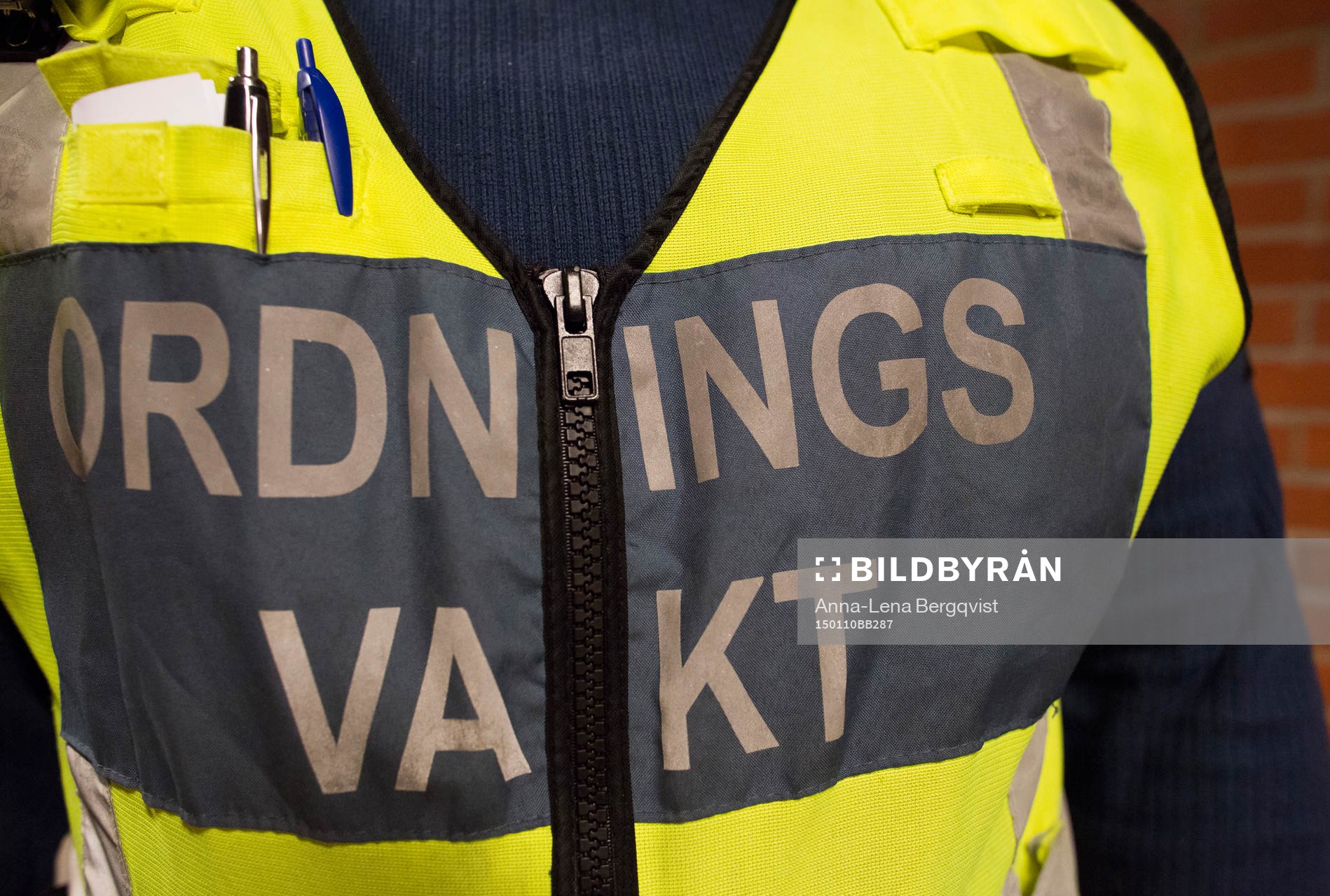 En generell bild av en ordningsvakts väst