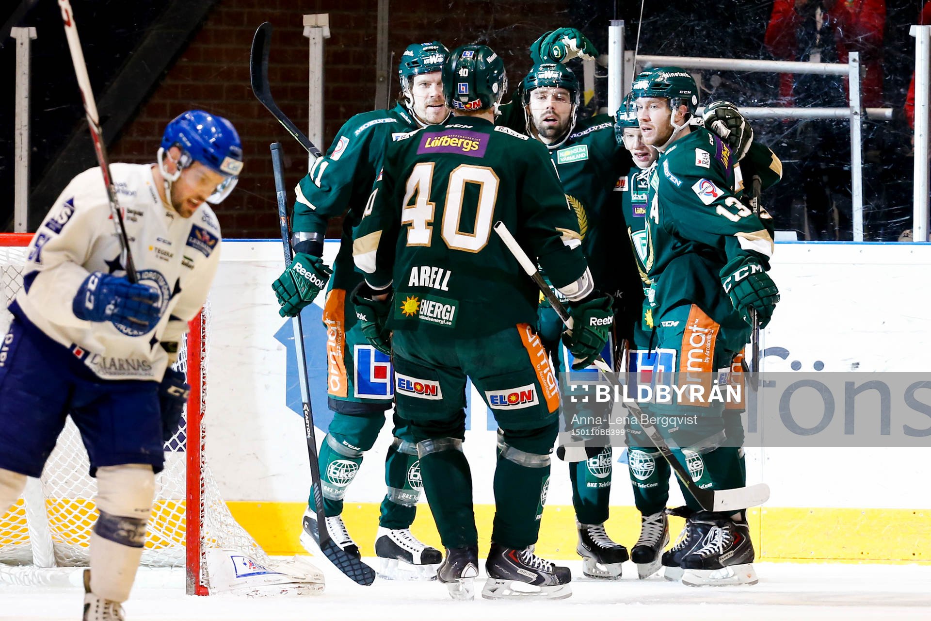 Färjestads spelare jublar