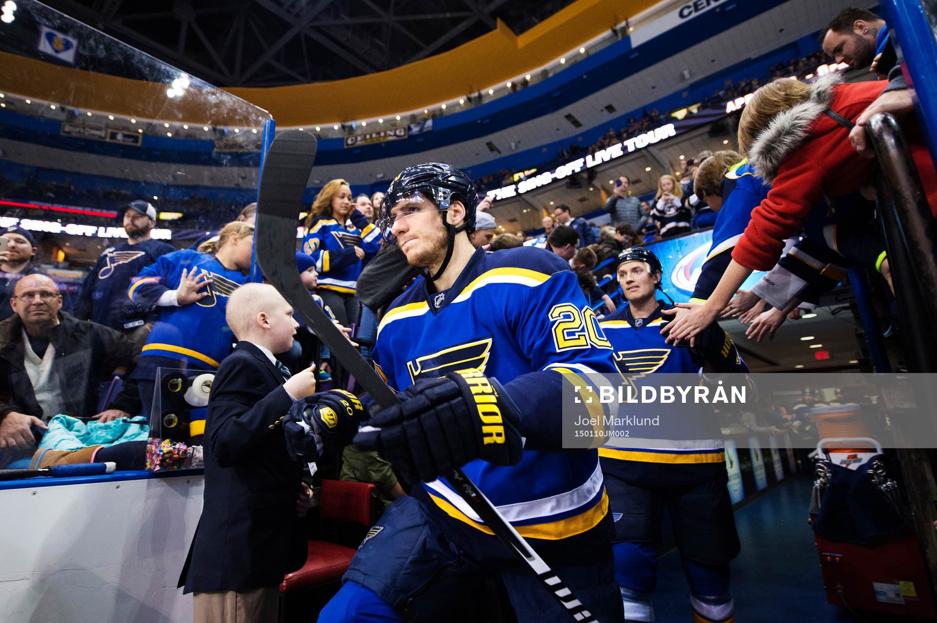 St Louis Alexander Steen gör entré till uppvärmningen