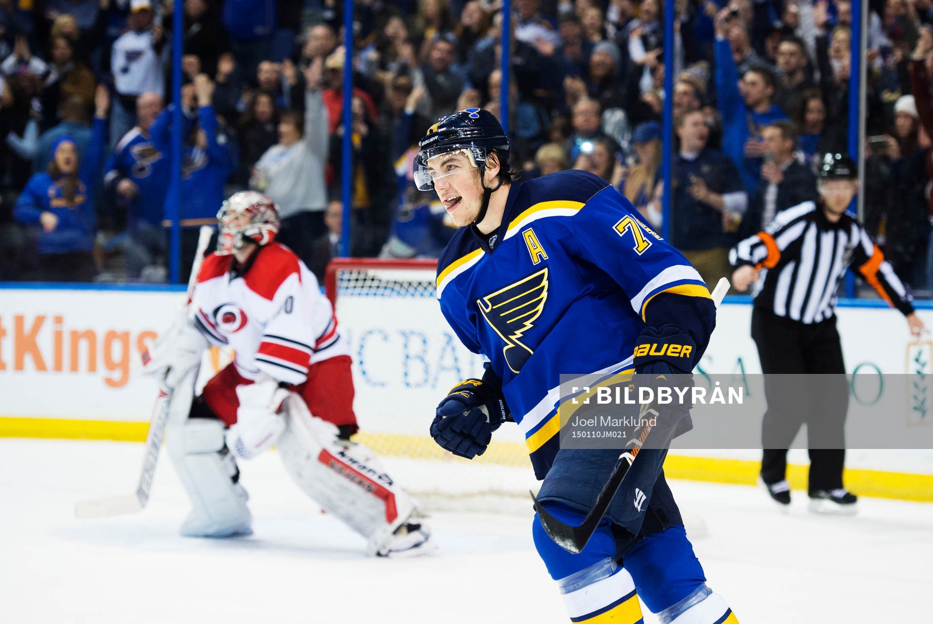 St Louis T.J. Oshie jublar