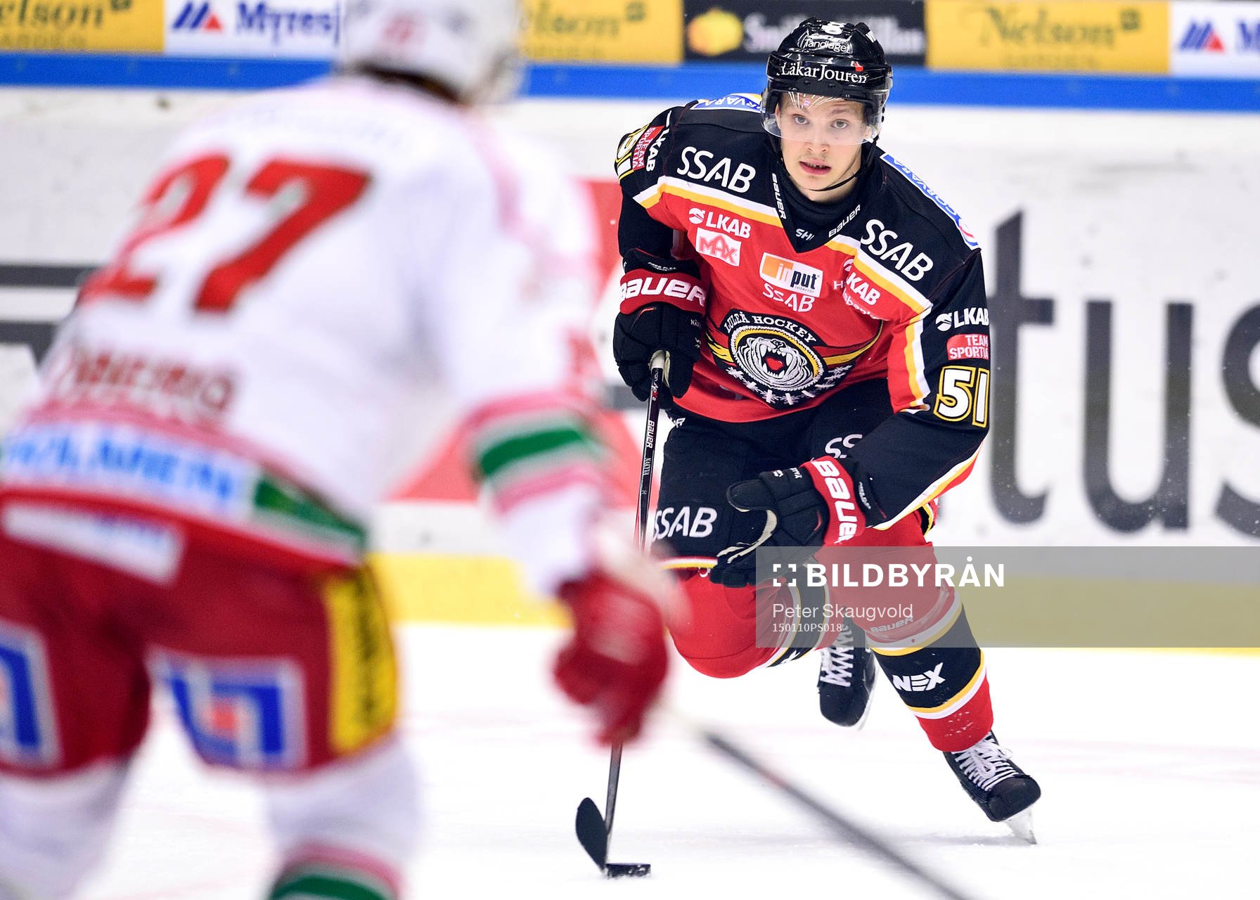 Luleås Kristian Näkyvä med pucken