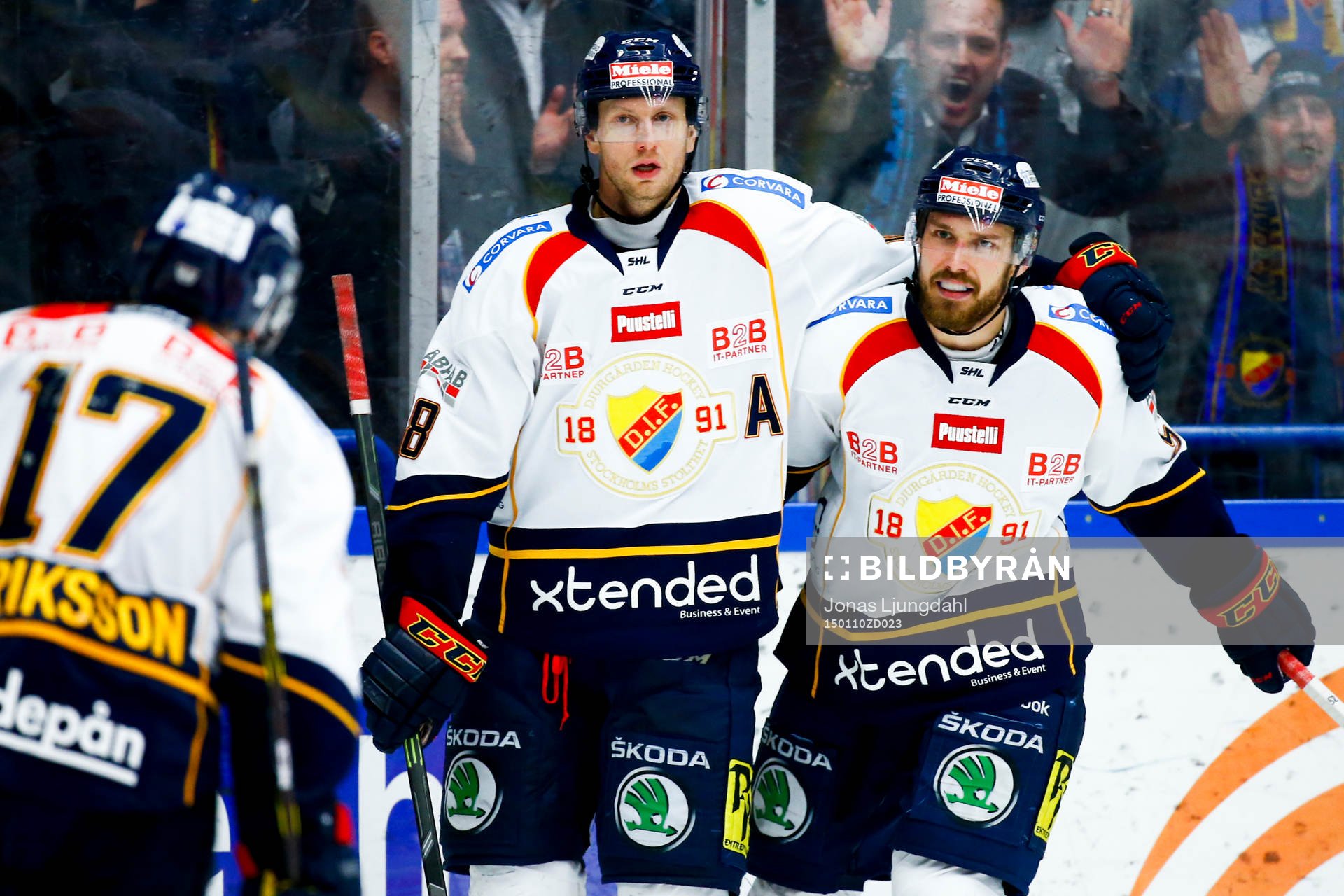 Djurgårdens spelare jublar