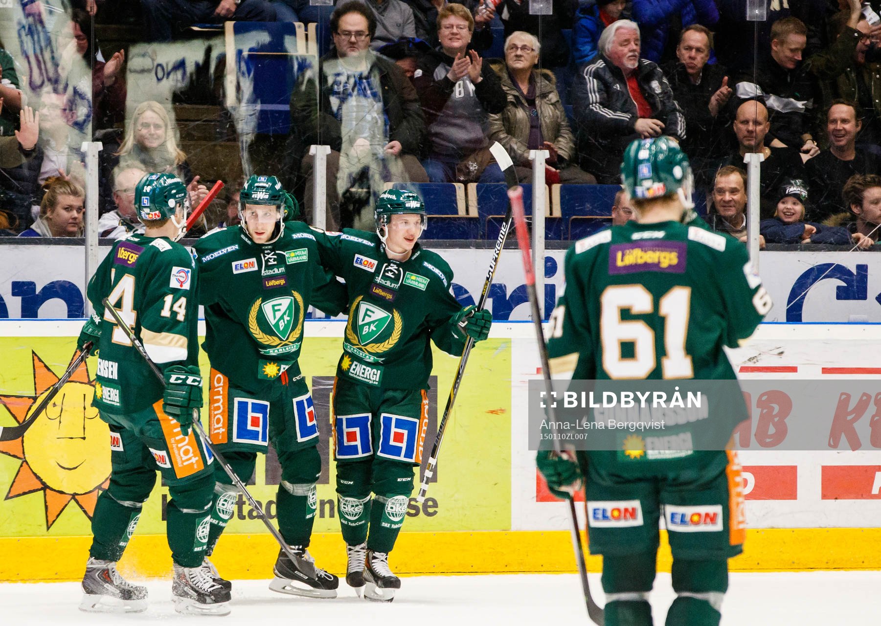 Färjestads Jesper Jensen (v) Per Åslund (m) och Toni