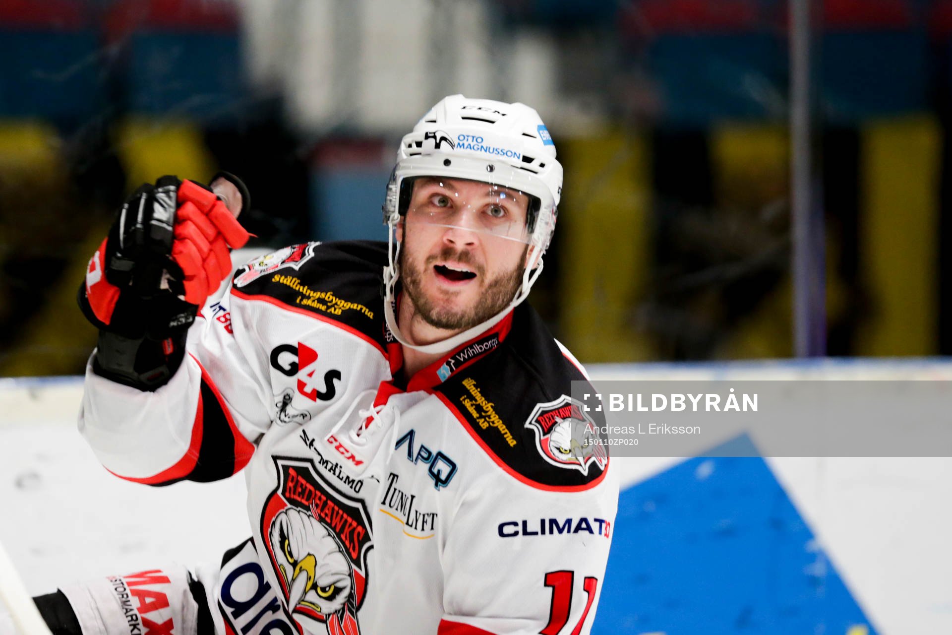 Malmö Redhawks Joey Tenute jublar
