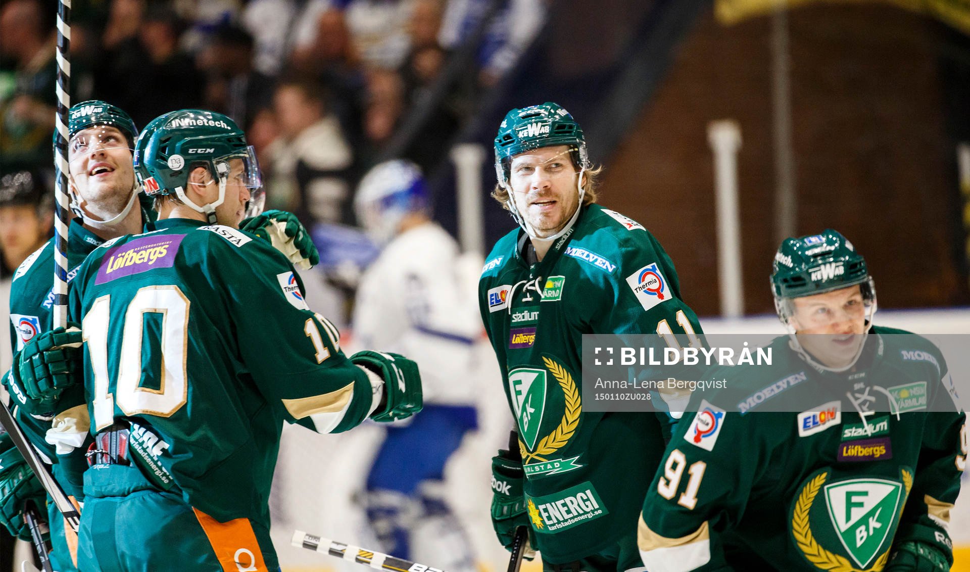 Färjestads Anton Hedman, Shawn Lalonde , Anssi Salmela och