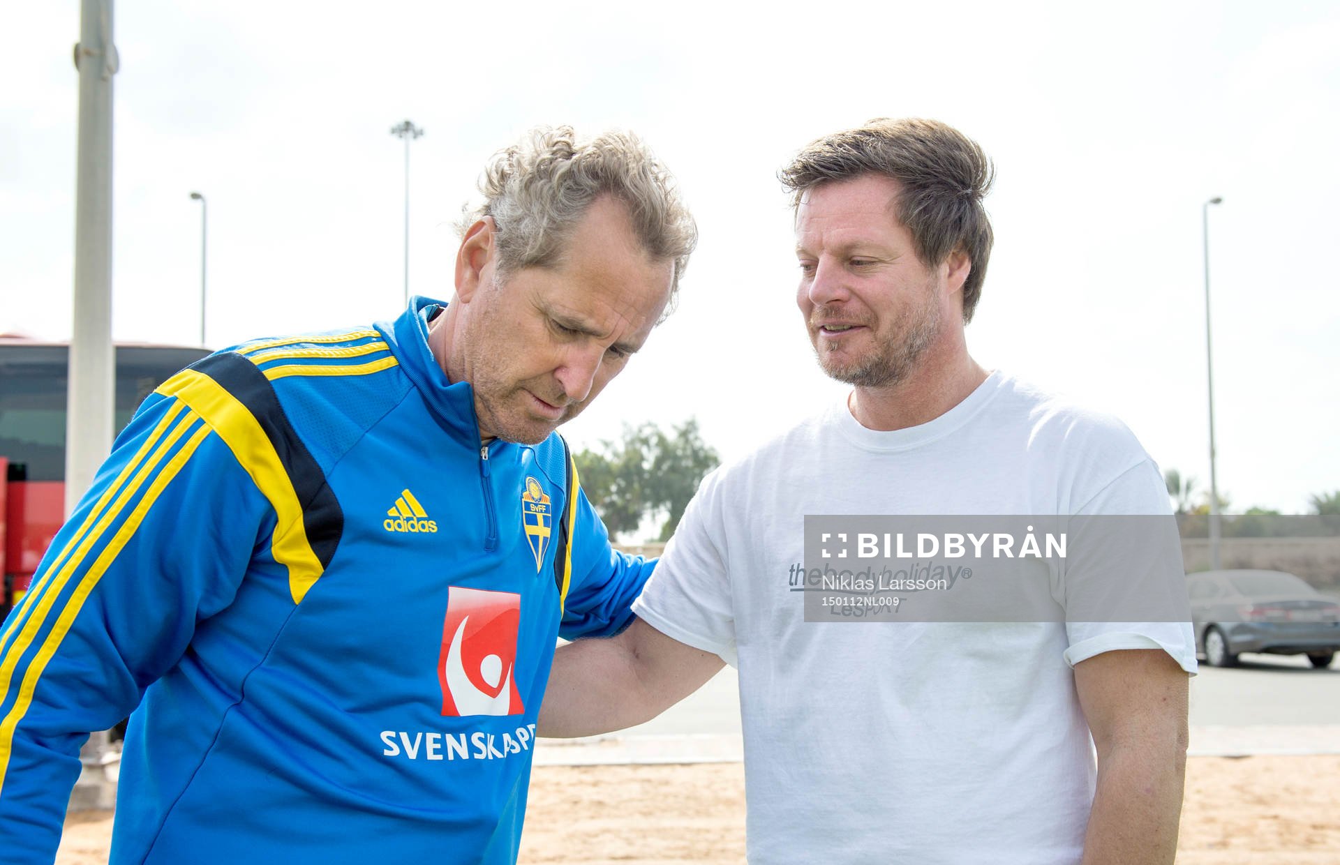 Den gamle storspelaren Stefan Schwarz samtalar med Sveriges