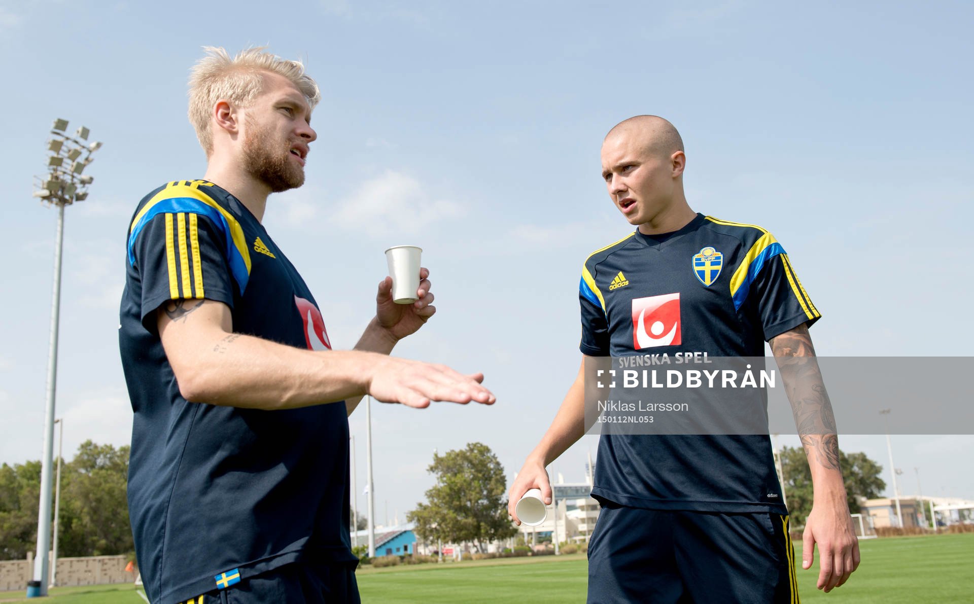 Sveriges Johan Larsson och Sebastian Holmén