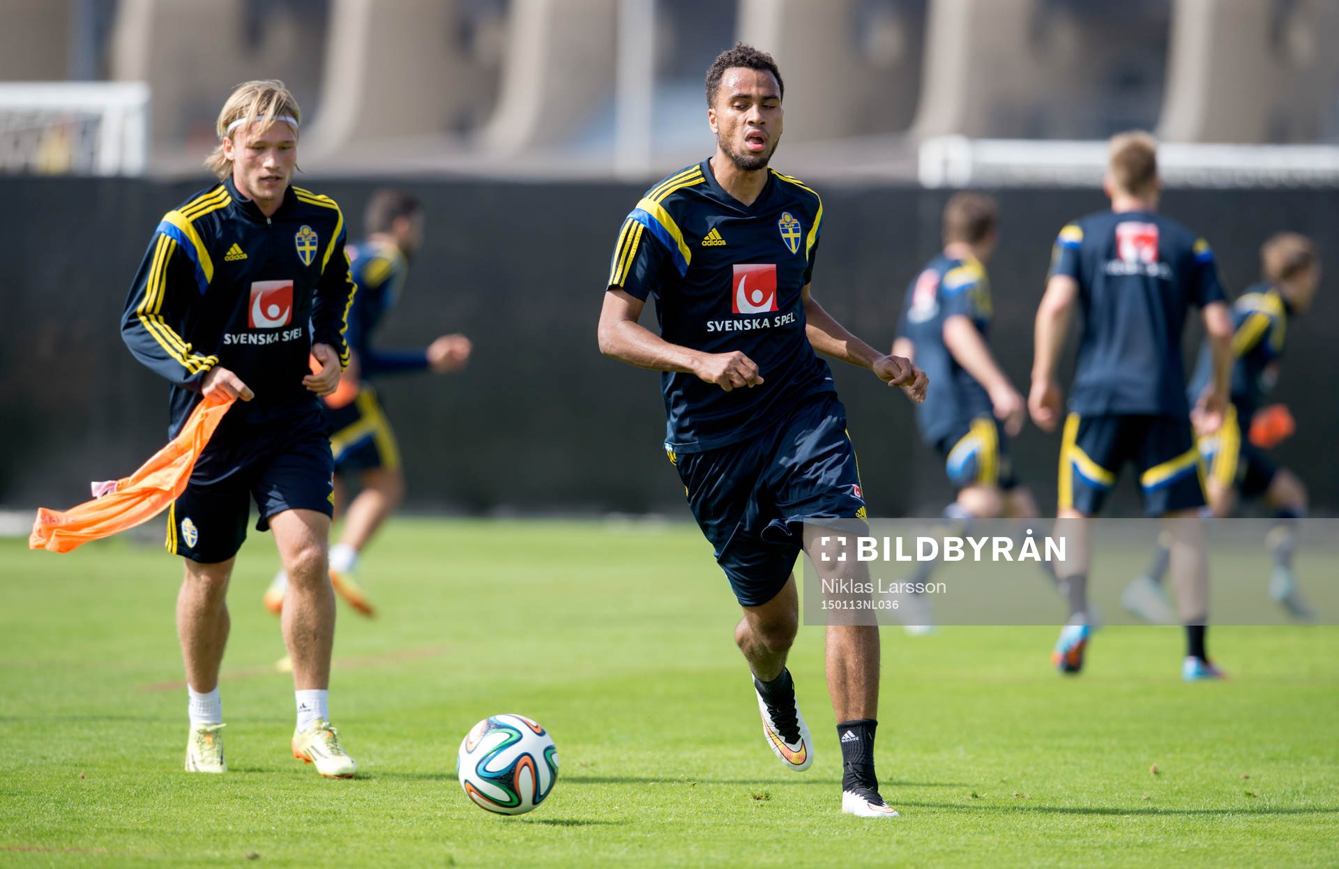 Sveriges Isaac Kiese Thelin och Nicklas Bärkroth