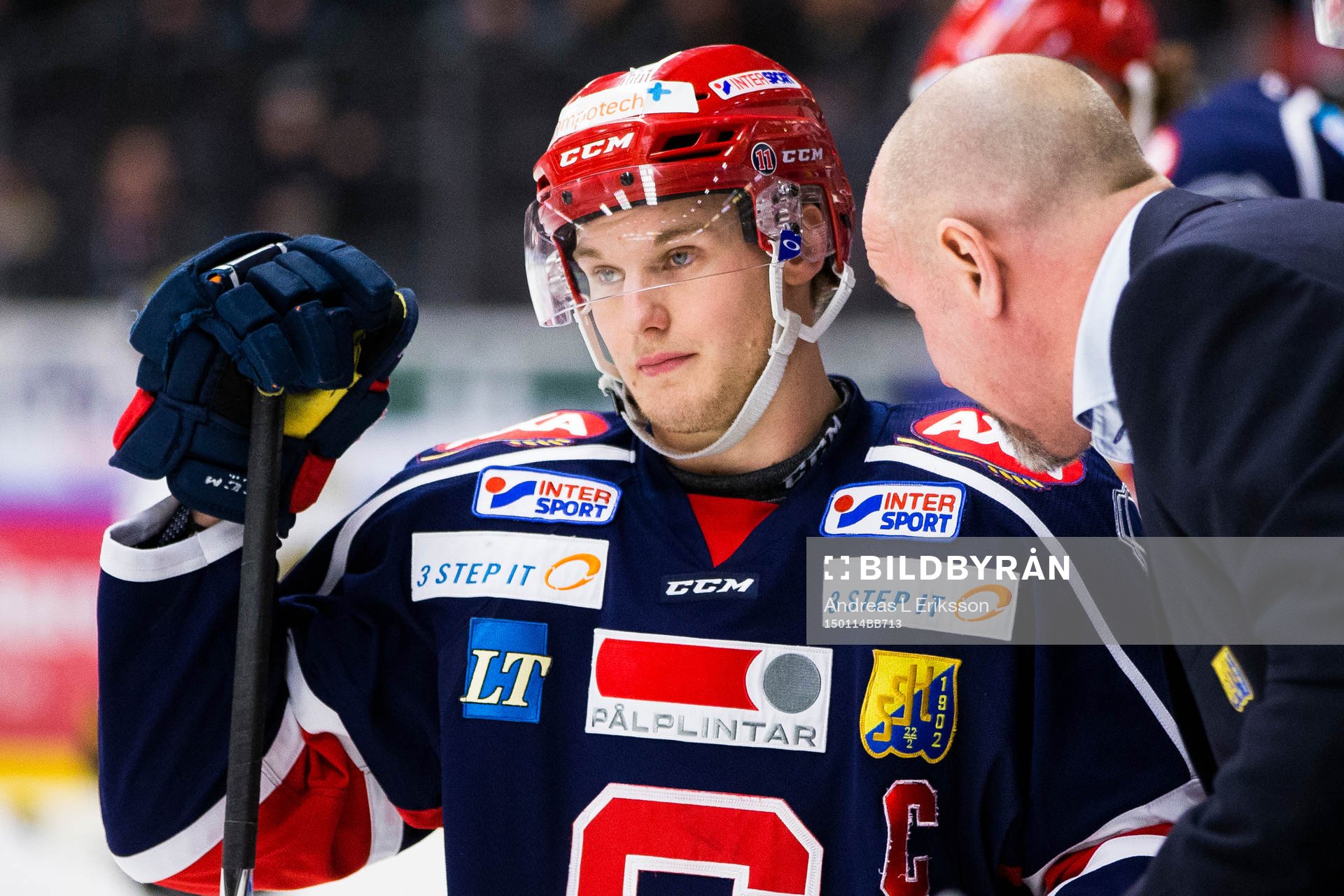 Södertäljes Jonas Engström och Södertäljes tränare