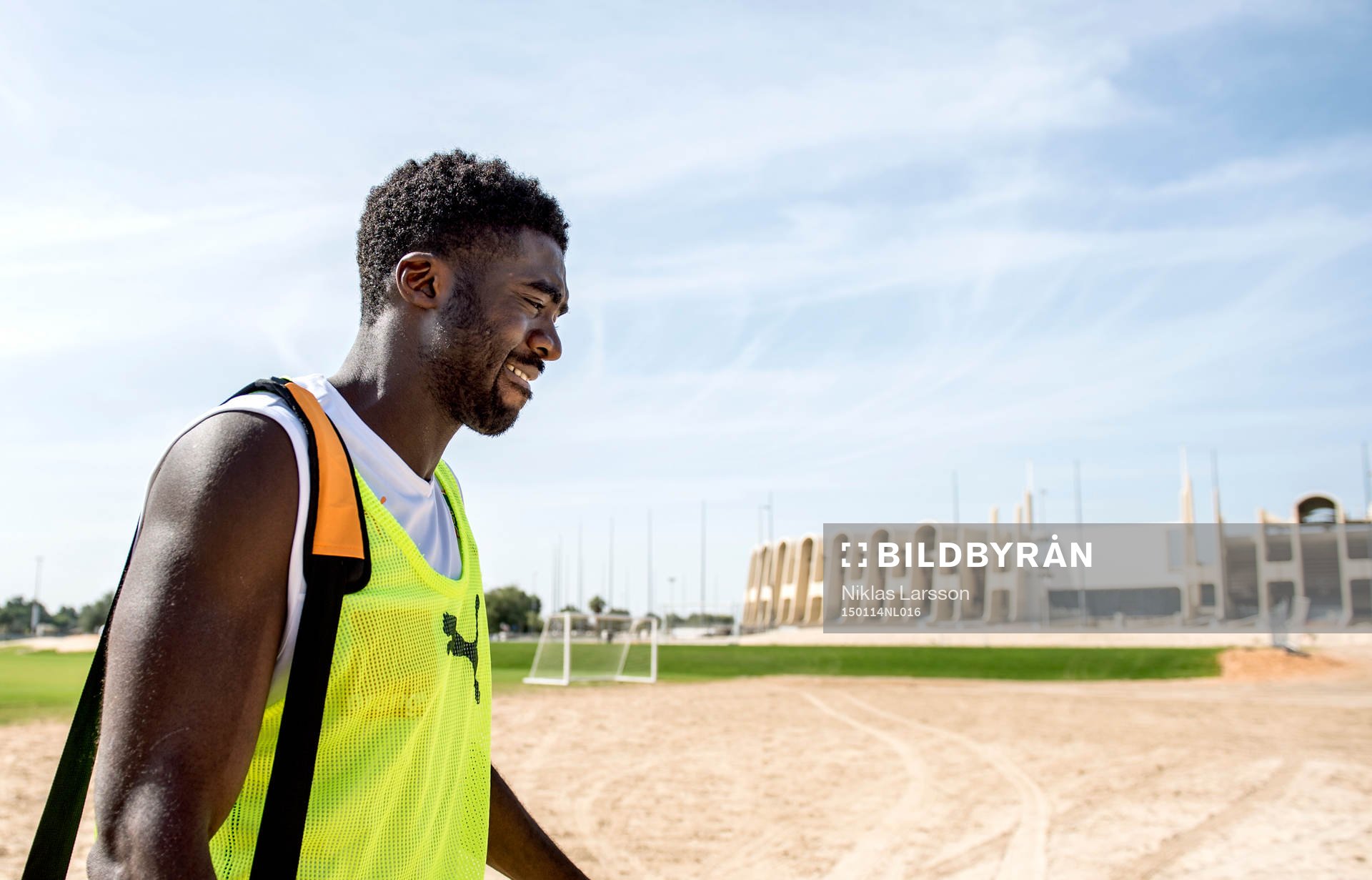 Elfenbenskustens Kolo Touré under en träning den 14 januari 2015 i Abu Dhabi.