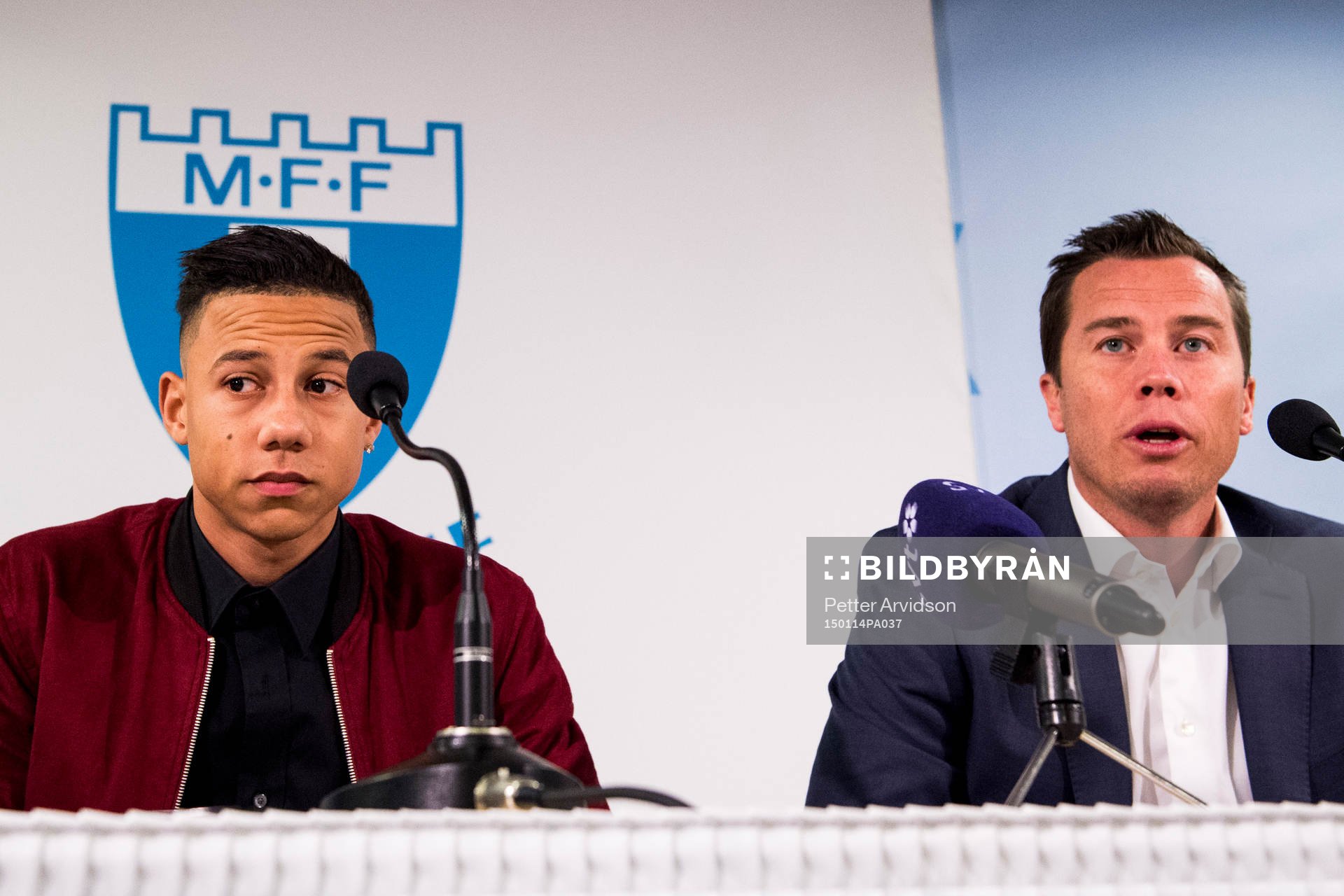 Tobias Sana och sportchef Daniel Andersson