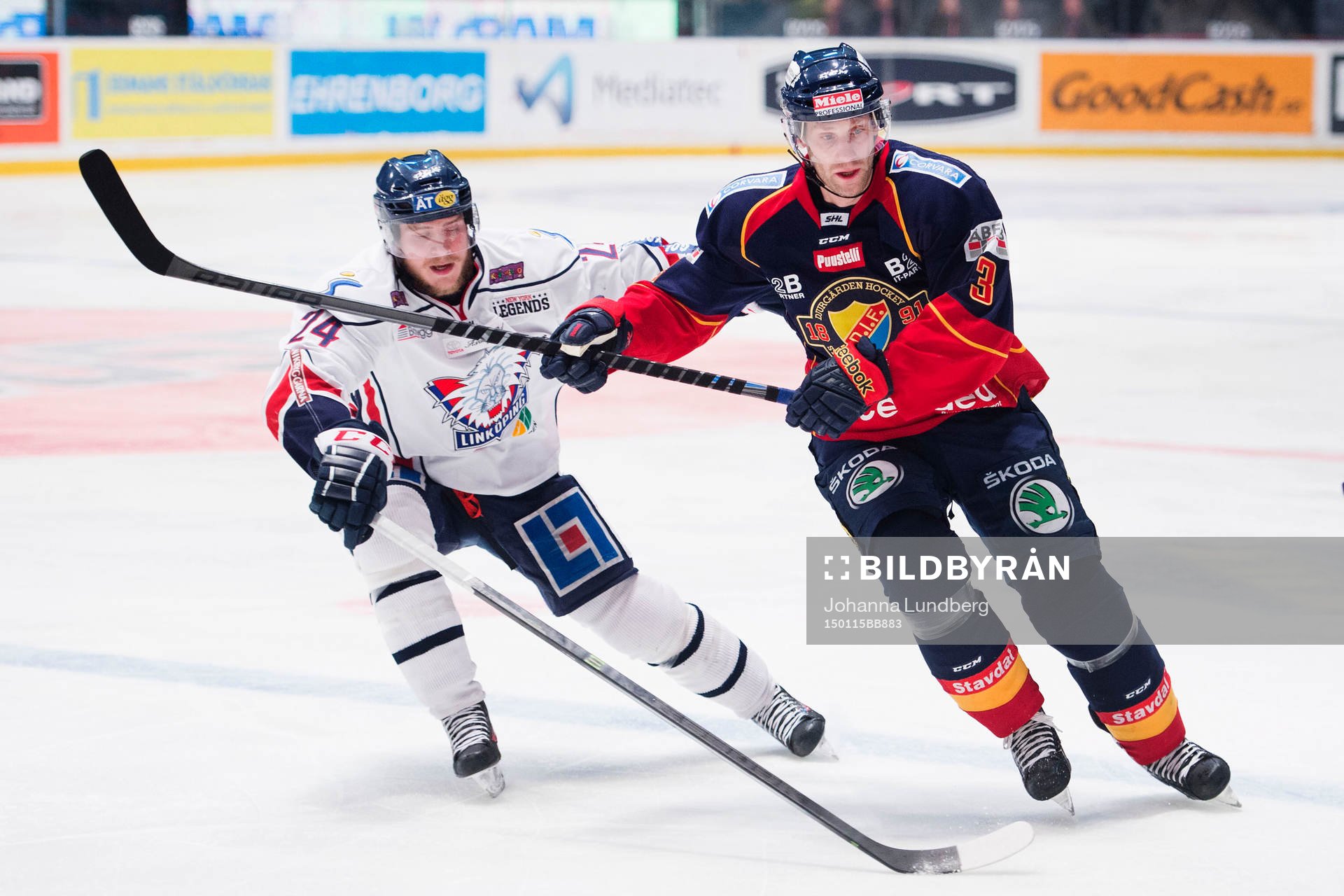 Linköpings Fredric Andersson och Djurgården Marcus Nilson