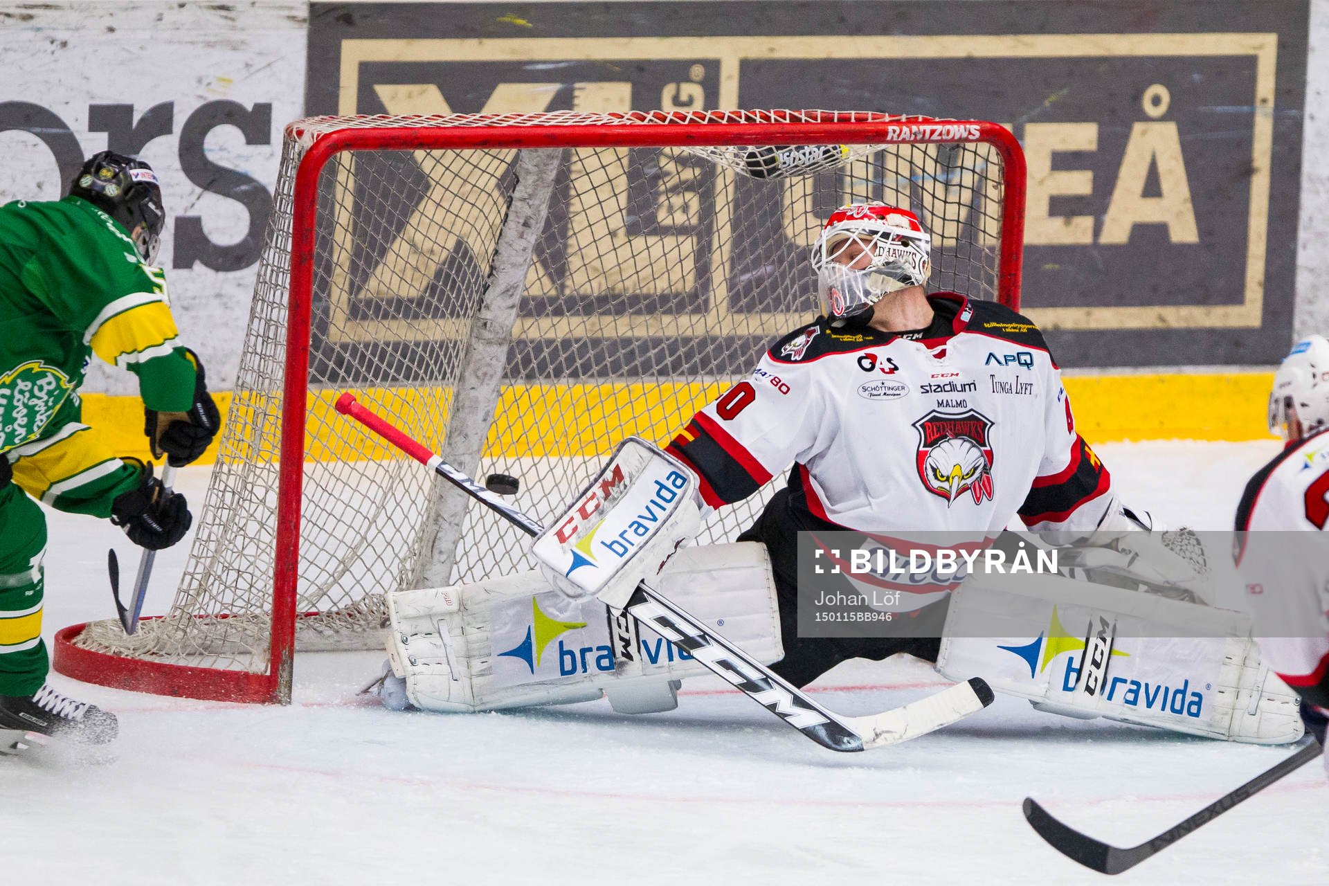 Björklövens Felix Maegaard-Scheel sätter 1-0 på Malmös