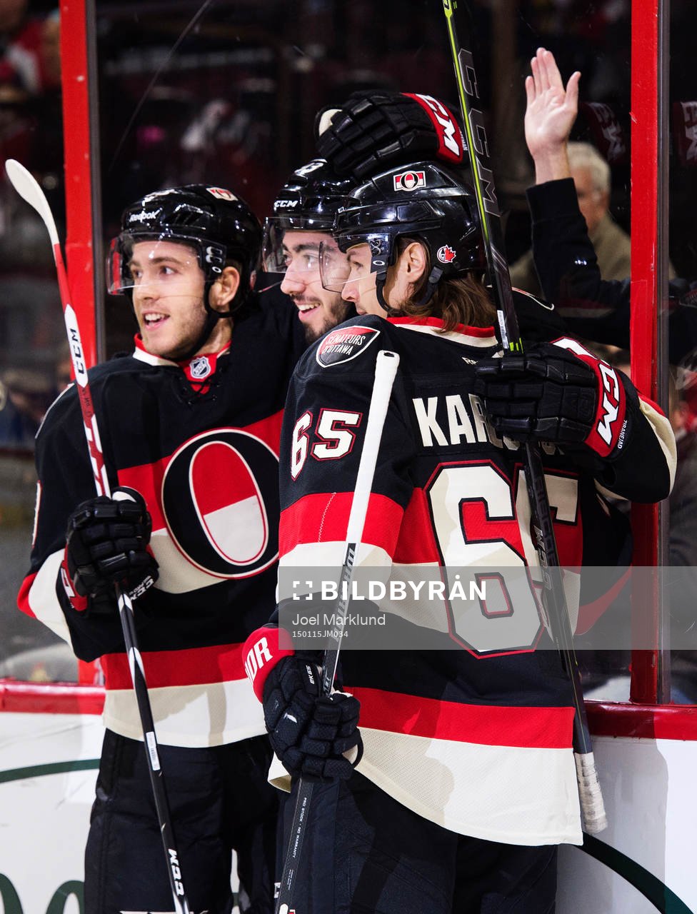 Ottawas Mike Hoffman, Mika Zibanejad och Erik Karlsson