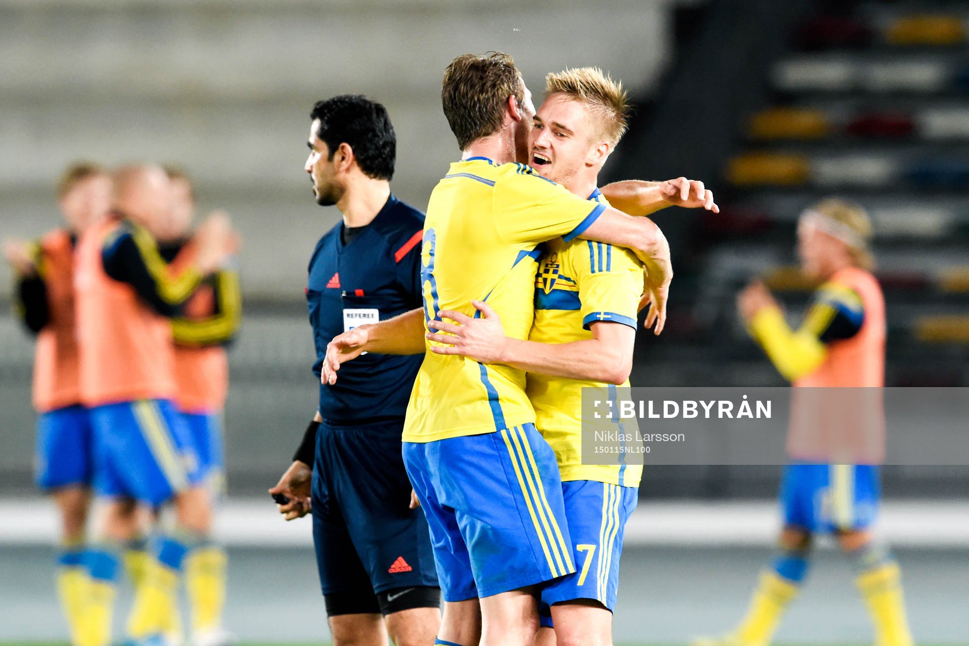 Sveriges Johan Mårtensson och Marcus Rohdén jublar