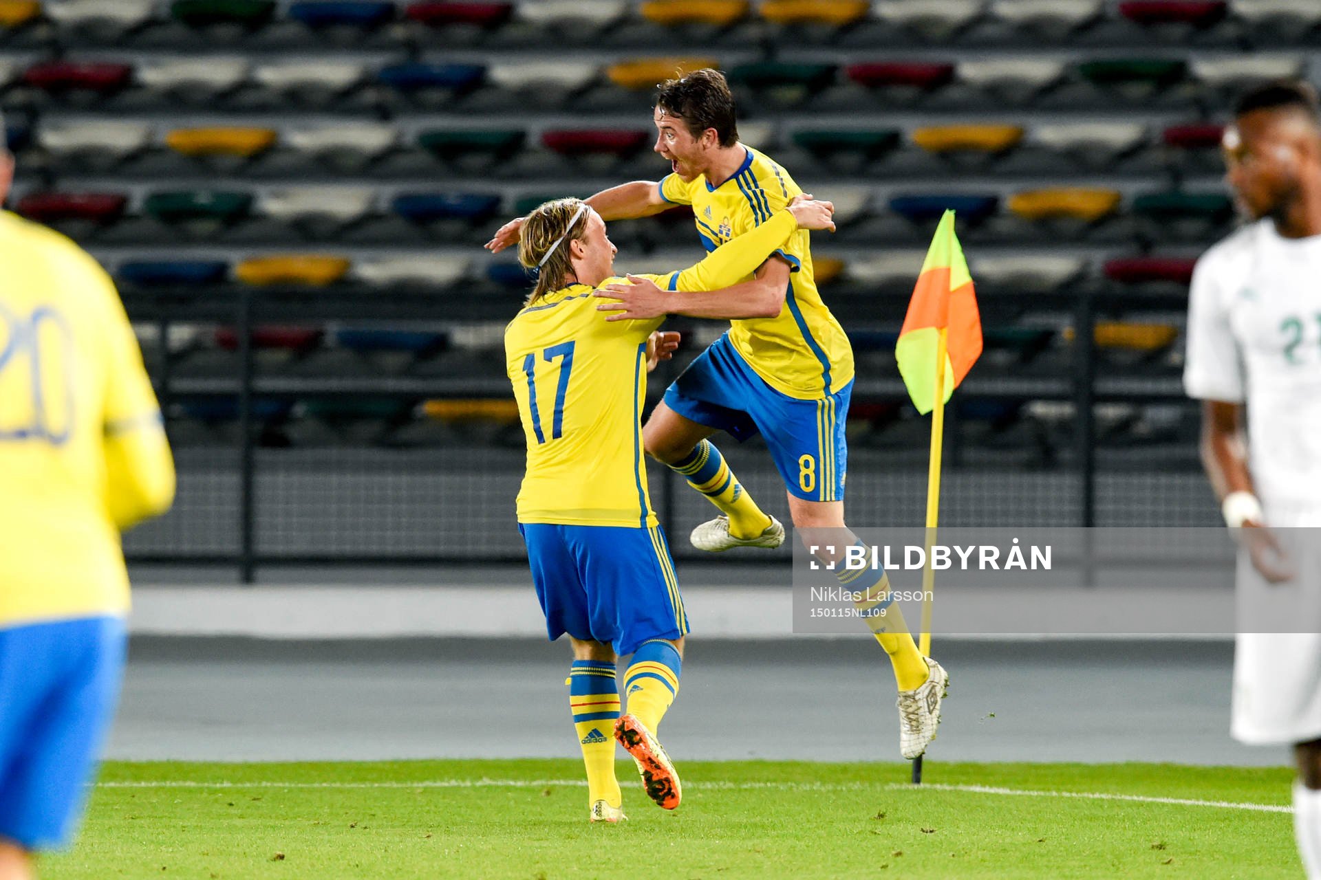 Sveriges Marcus Rohdén och Nicklas Bärkroth jublar