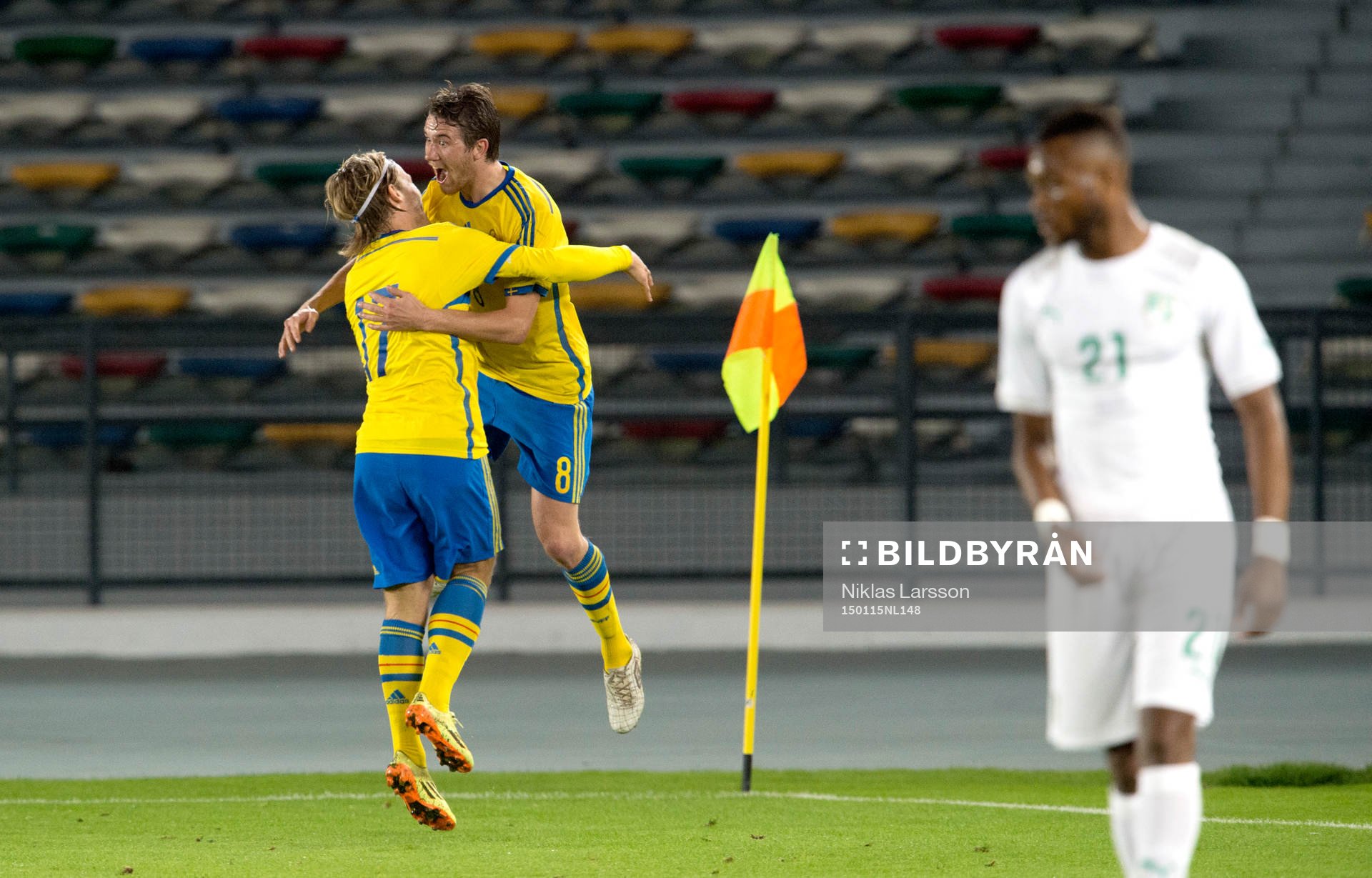 Sveriges Marcus Rohdén och Nicklas Bärkroth jublar