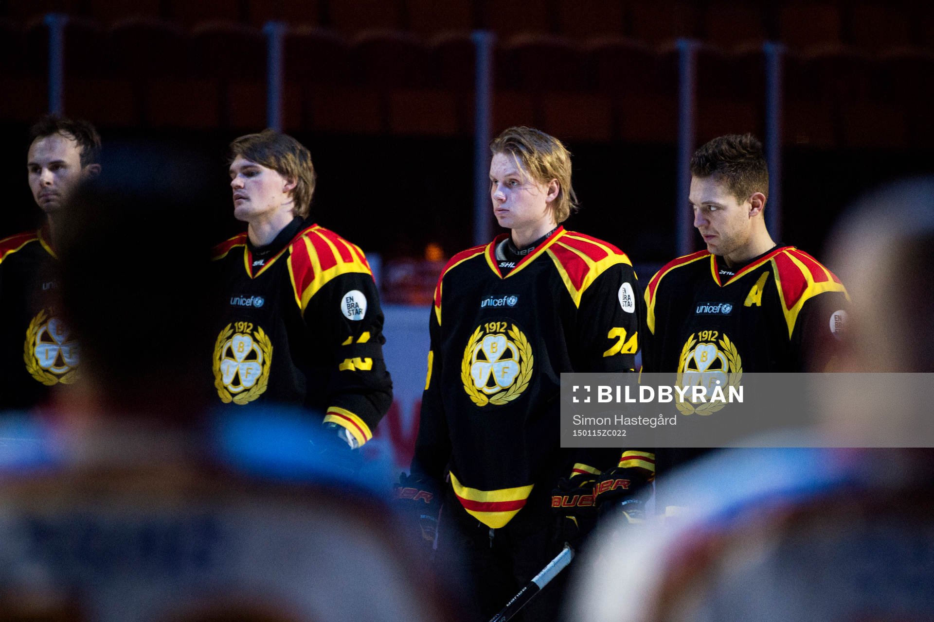Brynäs Tim Wallace, Oscar Eklund, Jens Lööke och Jacob