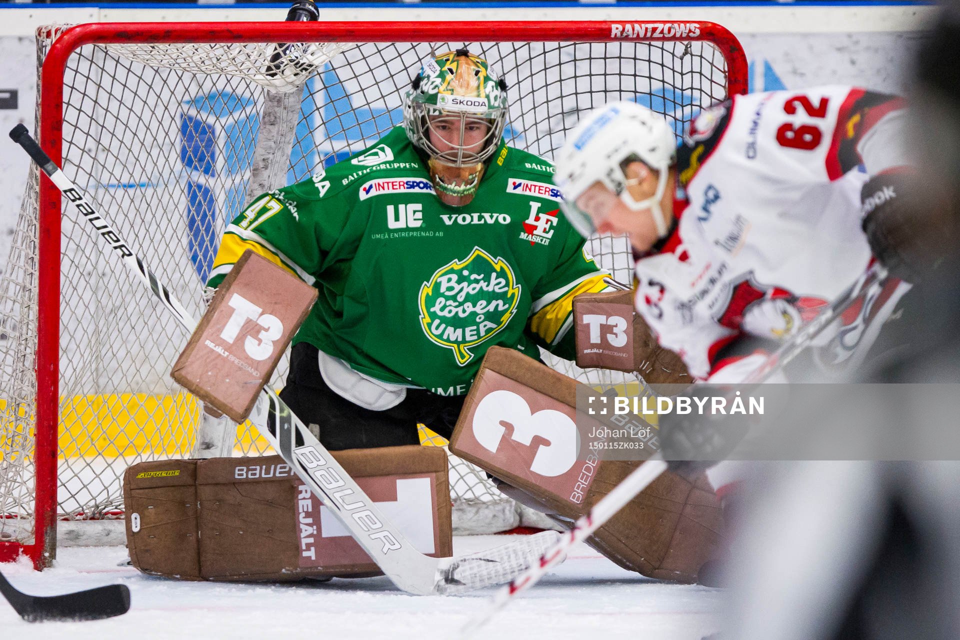 Björklövens målvakt Kevin Lindskoug
